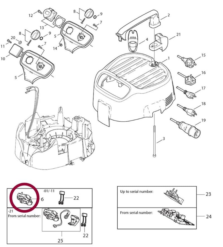 Nilfisk ROTARY SWITCH 2 POS 16A KIT