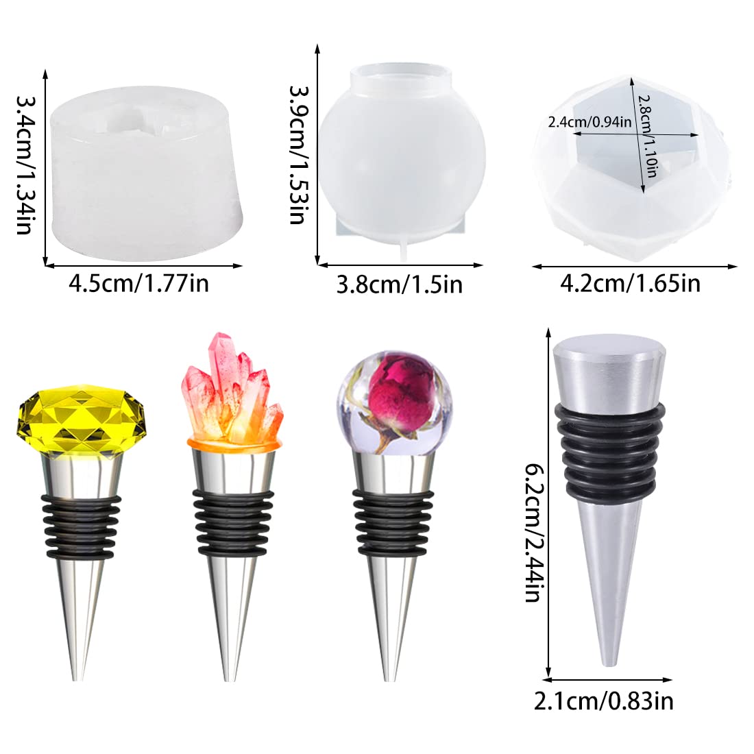 Seluluory Résine époxy Diverses Formes Diamants Liste Moule En Silicone Fait à La Main Accessoires De Bricolage Bijoux DIY Décoration De La Maison Moules De Pendentif Pour Moulage En Résine époxy