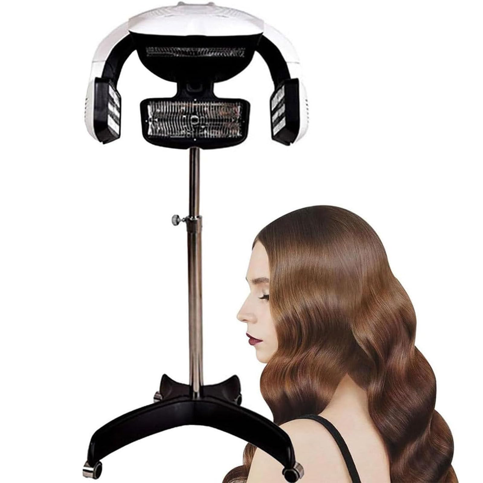 GYQSSD Hair Salon Colour Processor, Multi-Function Hair Dryer Accelerator, Hair Processor Rollerball Ultra Disk Hair Dryer, Beauty Salon Equipment Hairdressing Salon Hair Dryer,FloorStand