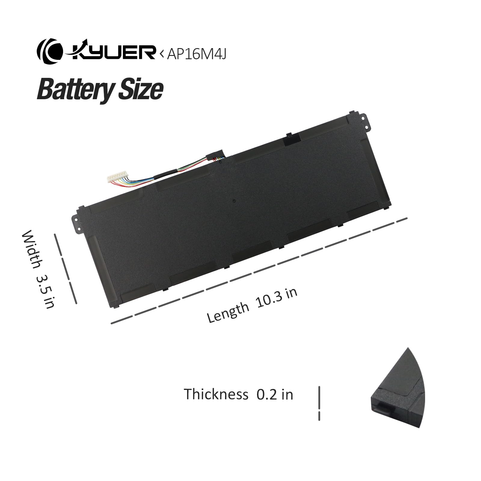 K KYUER 37Wh 4870mAh AP16M4J Batteria per Acer Aspire 3 A317-33 A314-21 A314-22 Serie A317-33-P77P A317-33-P7MK A317-33-P7XT A317-33-P059 A317-33-P0KU A317-33-P1SQ A317-33-P2SN A317-33-P35Q Battery