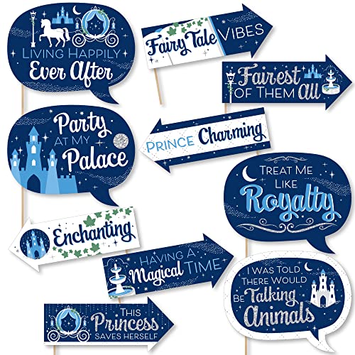 Funny Fairy Tale Photo Booth Prop Kit, DIY Setup - 10pc