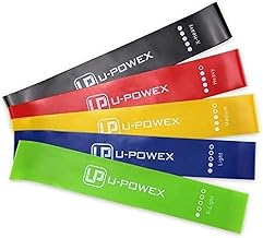 أحزمة مقاومة من اللاتكس من يو-بوويكس، 5 مستويات، متعددة الألوان، للتدريب على التمدد والقوة