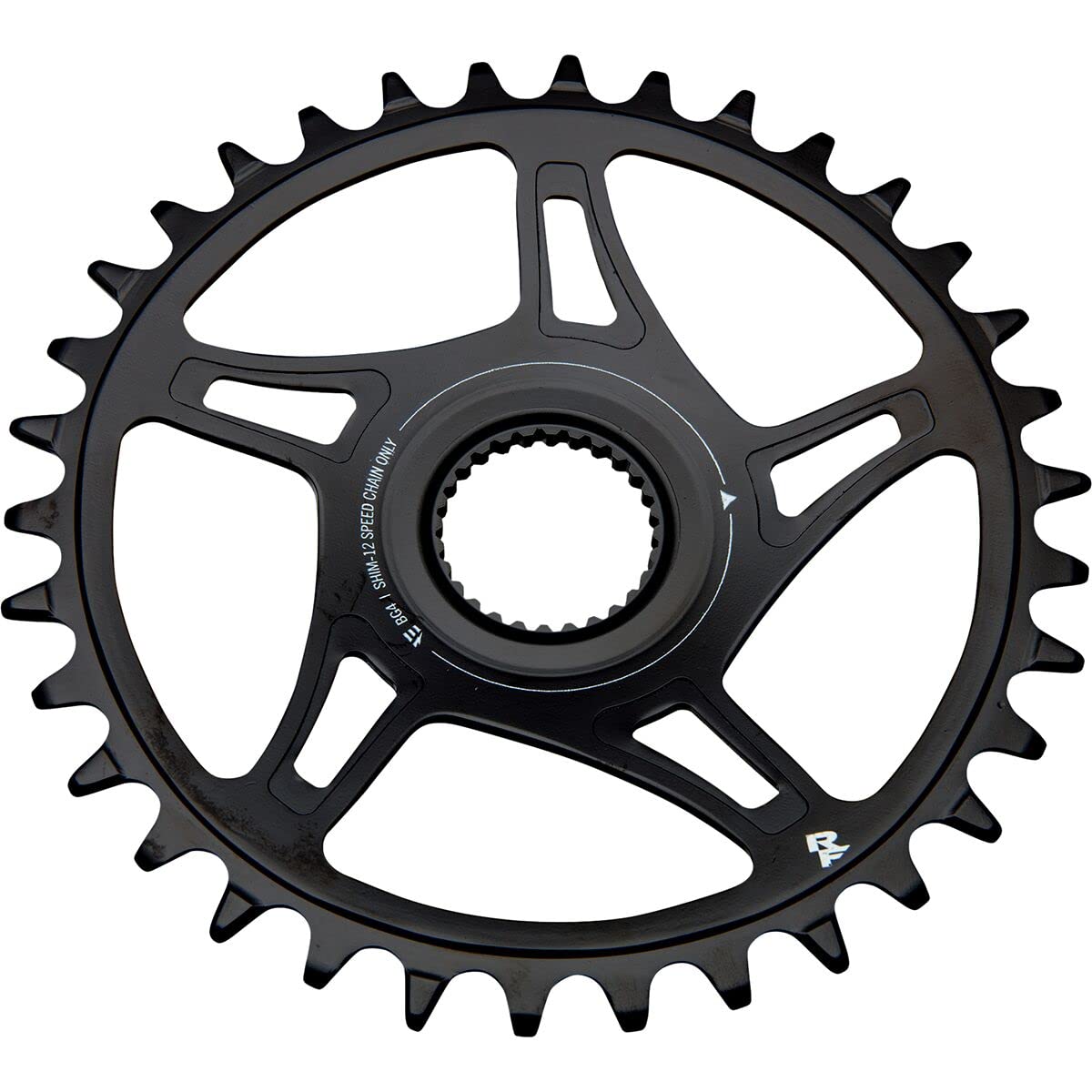 Direct Mount Bosch Gen4 Kettenblatt – Shimano 12 V – 36 Zähne – 52 mm Kettenlinie – schwarzer Stahl