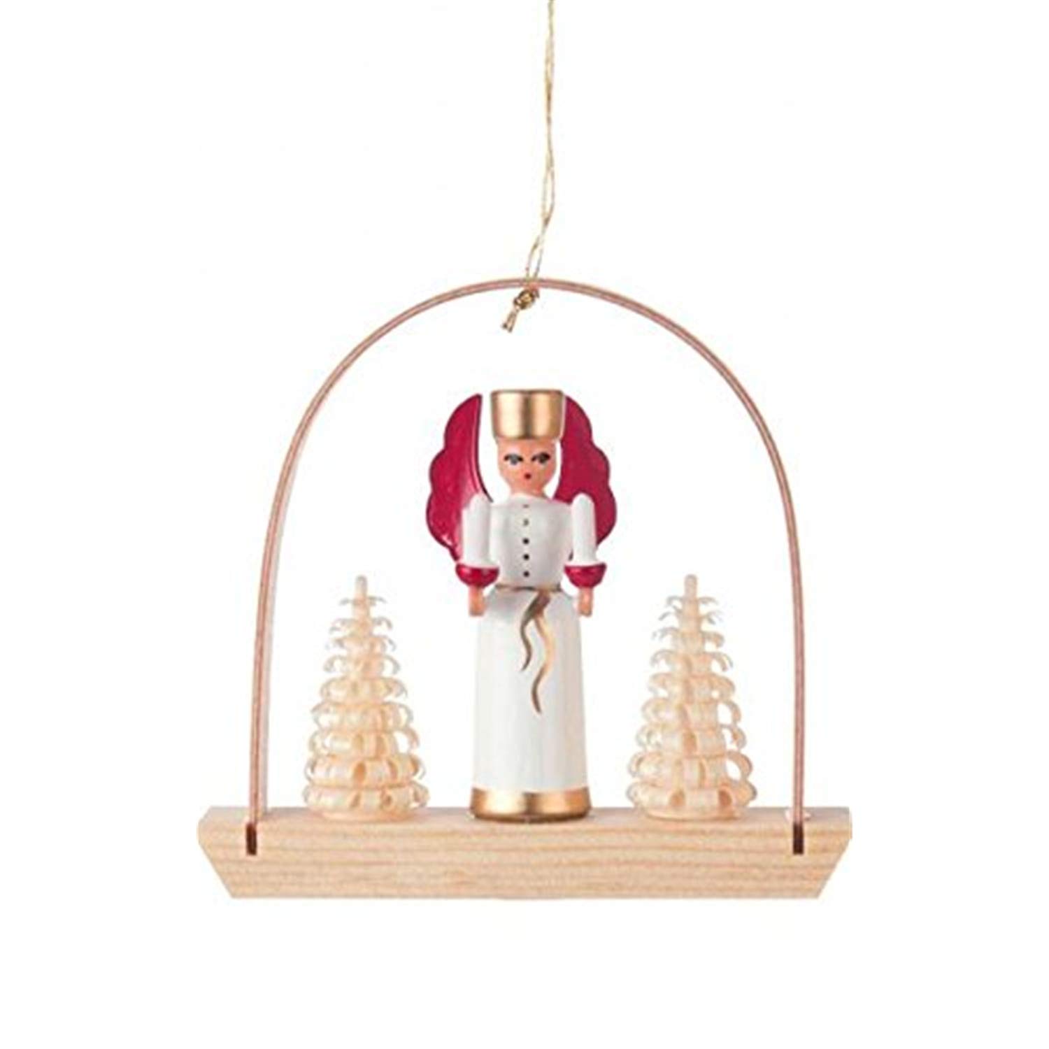 Alexander Taron199-251-1 Dregeno Ornament - Arch with Angel - 2.5" H x 2.75" W x .5" D Brown