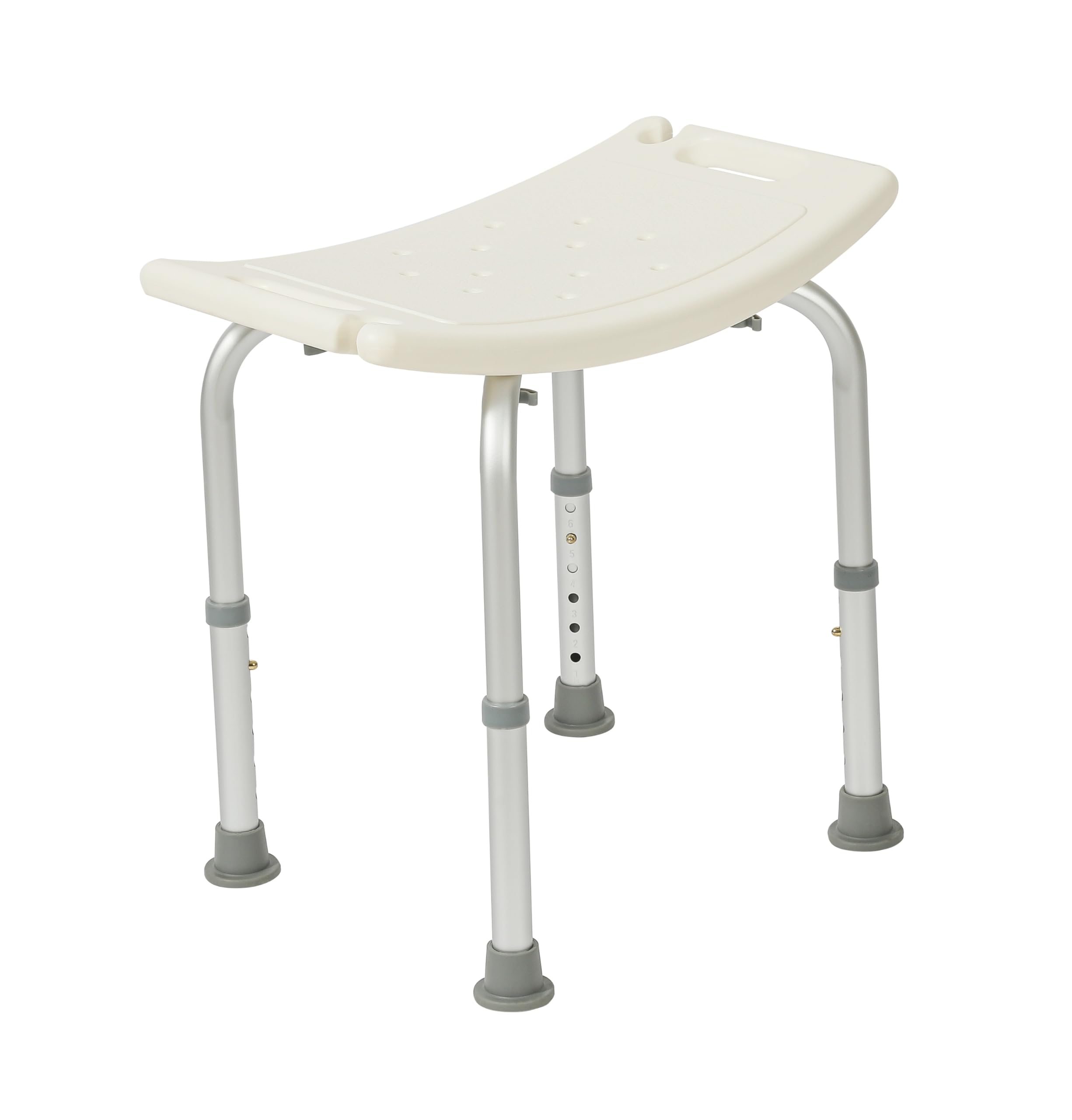 Homion White Shower Bench Chair Stool Disability Aid For Handicap Disabled Seniors & Elderly Spa Bath Organizer Bathroom Chair & Seat For Indoor Outdoor Medical Chair Non-Slip Tub Safety (Rectangular Stool)