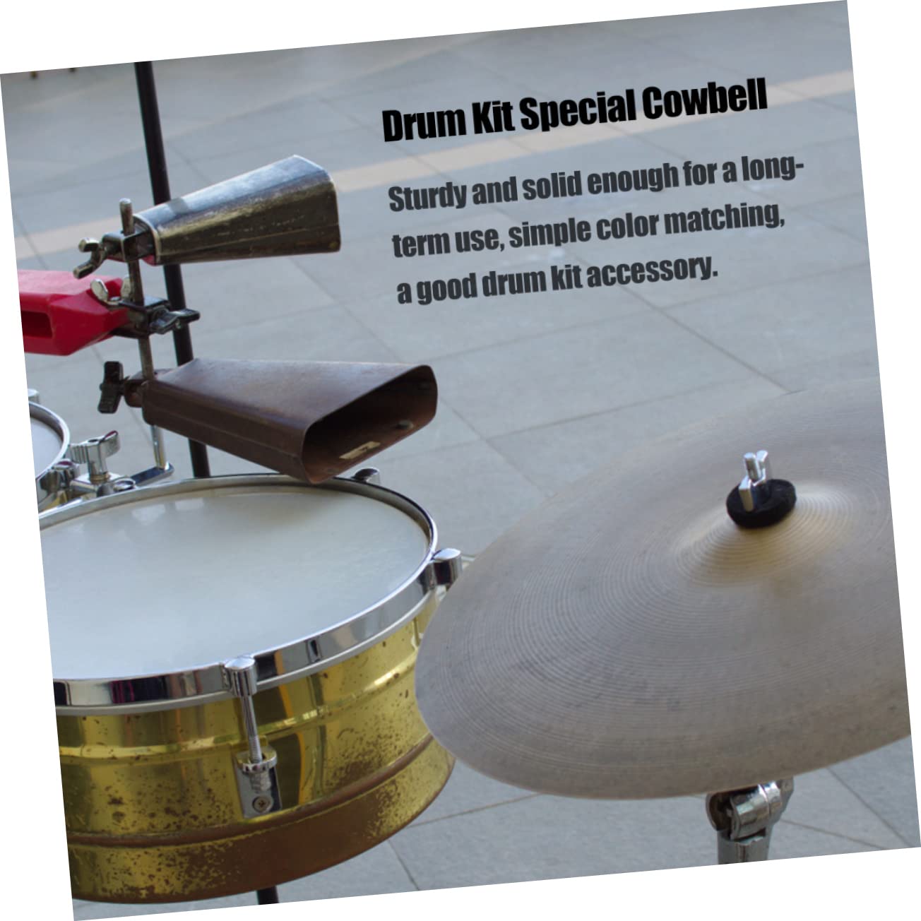 UPKOCH Campanaccio per Batteria Accessorio Strumenti Percussione Campanaccio Batteria Strumento Musicale Strumenti Percussione