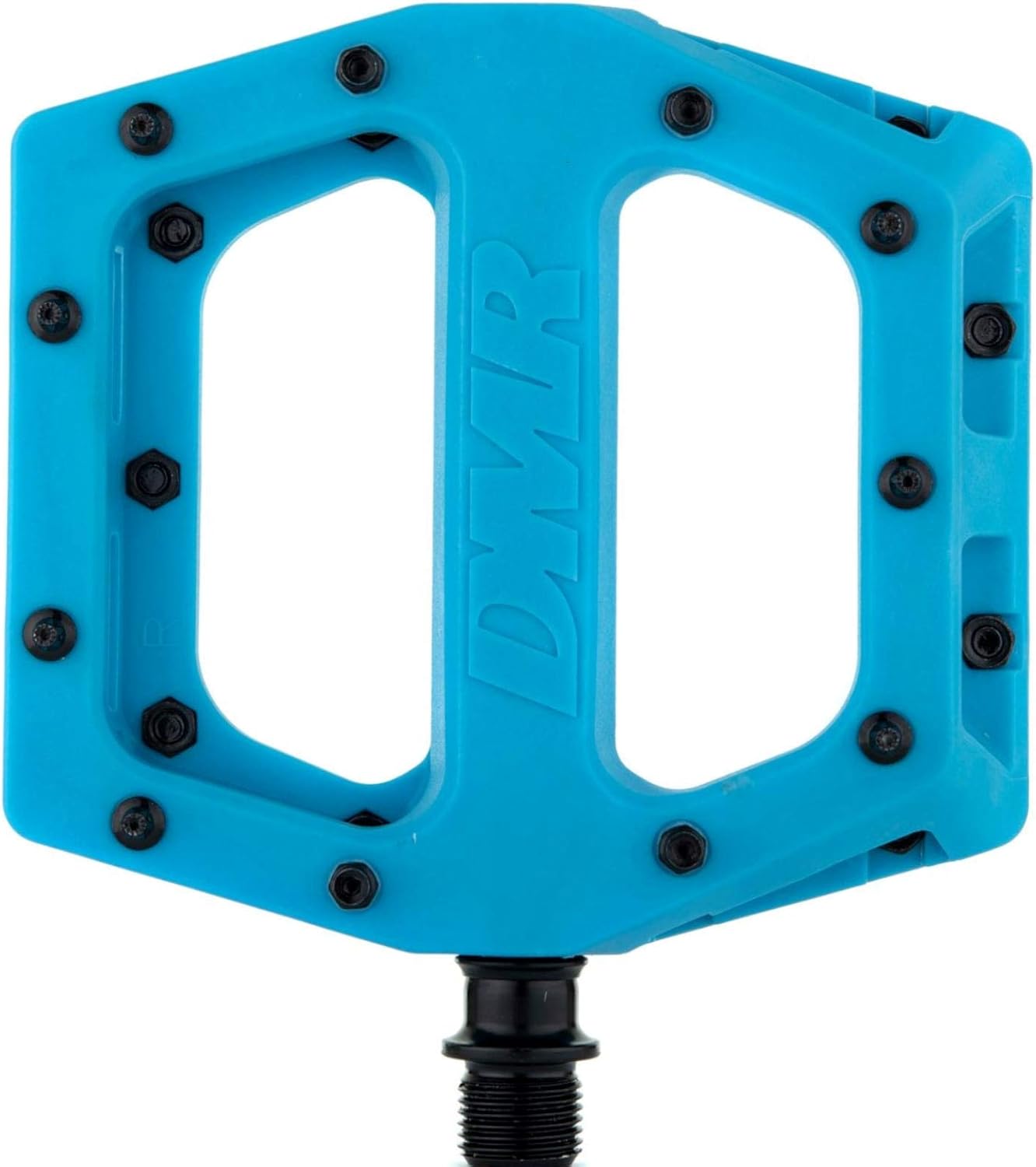 Dmr V11 Flat Mountain Bike Pedals Turquoise/Black, Steel Axle/Pair
