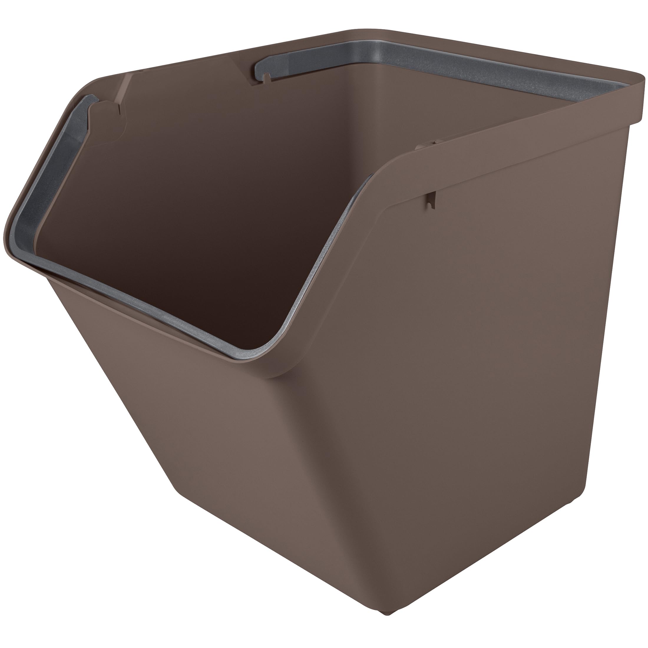 Unité de tri 60L marron Sigma Home pour stopper le désordre des sacs de recyclage qui s'accumulent