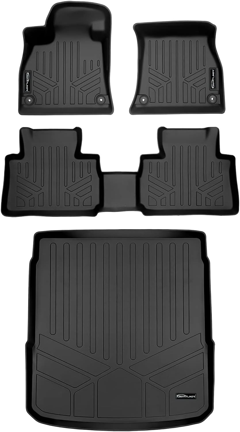 SMARTLINER All Weather Custom Fit Black 2 Row Floor Mats