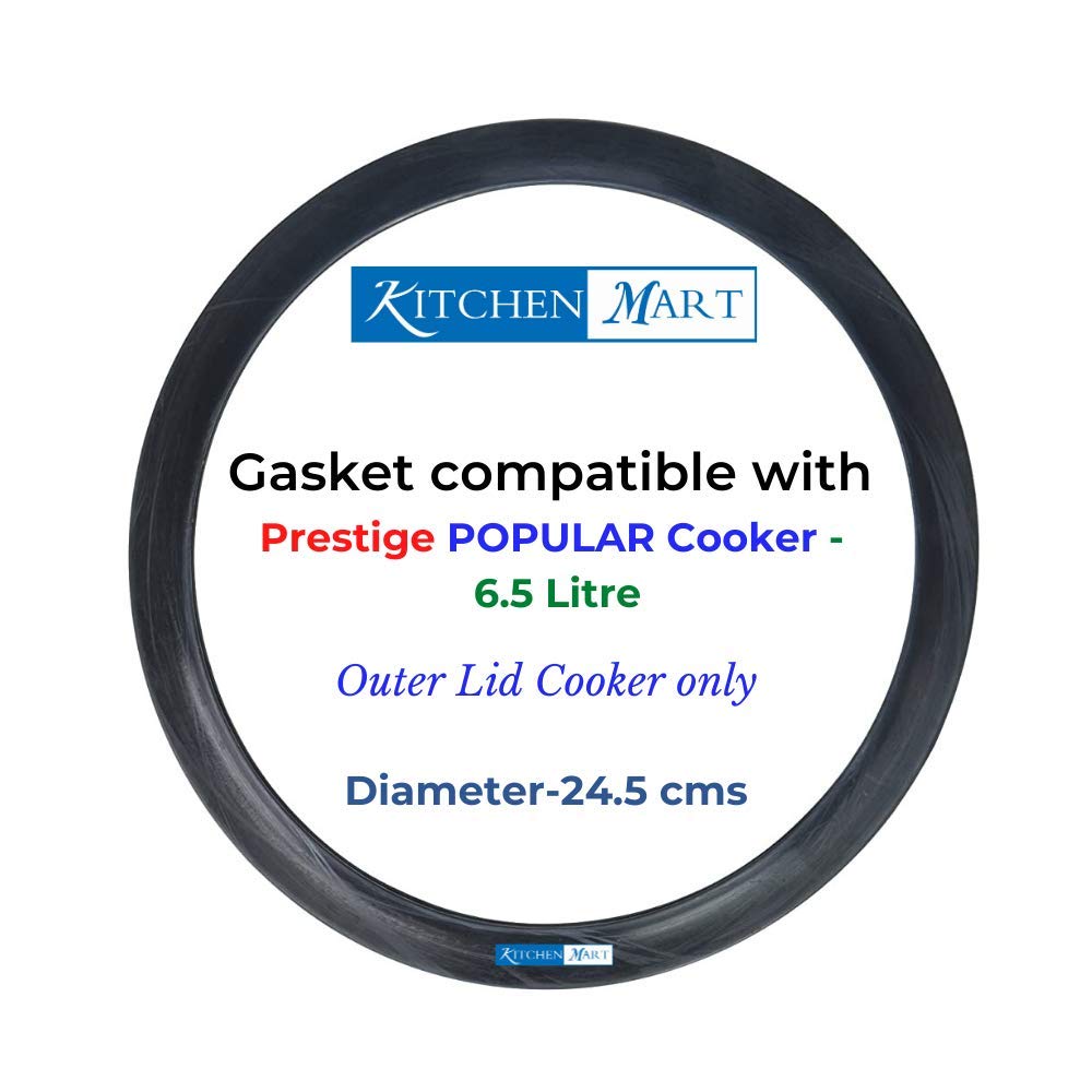 Kitchen Mart Gasket compatible with Prestige Popular Pressure cooker (6.5 Liters)