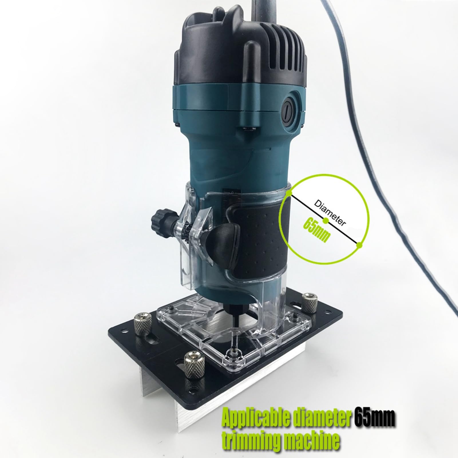 Soporte para máquina de ranurar y rebajar en madera 2 en 1 con conjunto de abrazaderas rectas y semipasantes, localizador ajustable para fresadora, ideal para trabajos en madera,