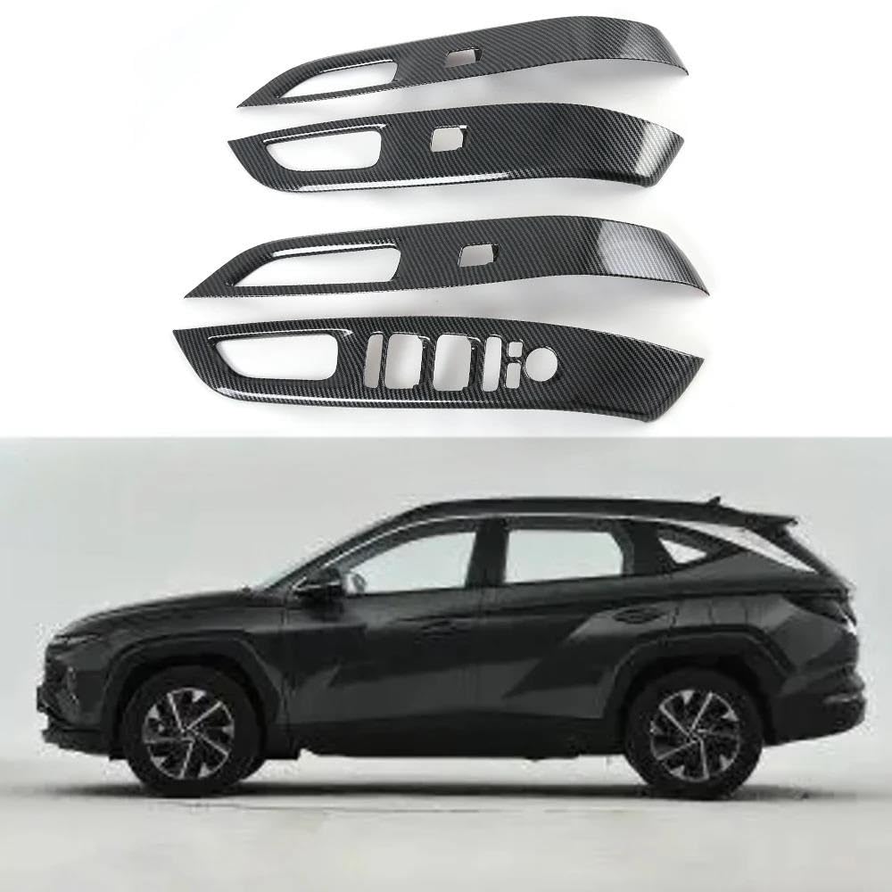 Lskjzzn Auto in Fibra di Carbonio ABS Cornice di Navigazione Decorazione Copertura Trim Adesivi compatibili for Hyundai Tucson L Nx4 2021 2022