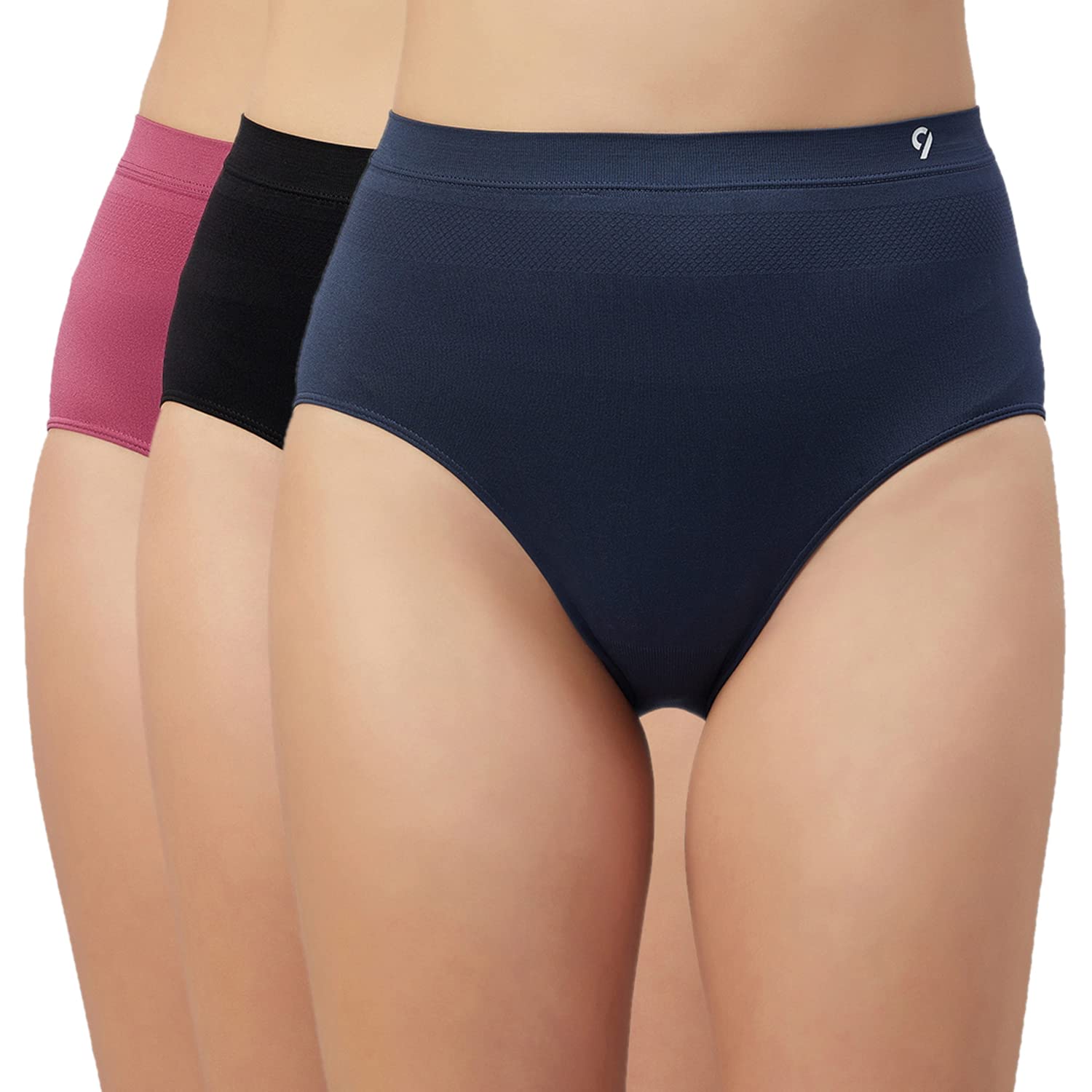 High Rise Solid Pack of 3 Seamless Hipster Underwear Combo for Women (XXL, Multicolor)