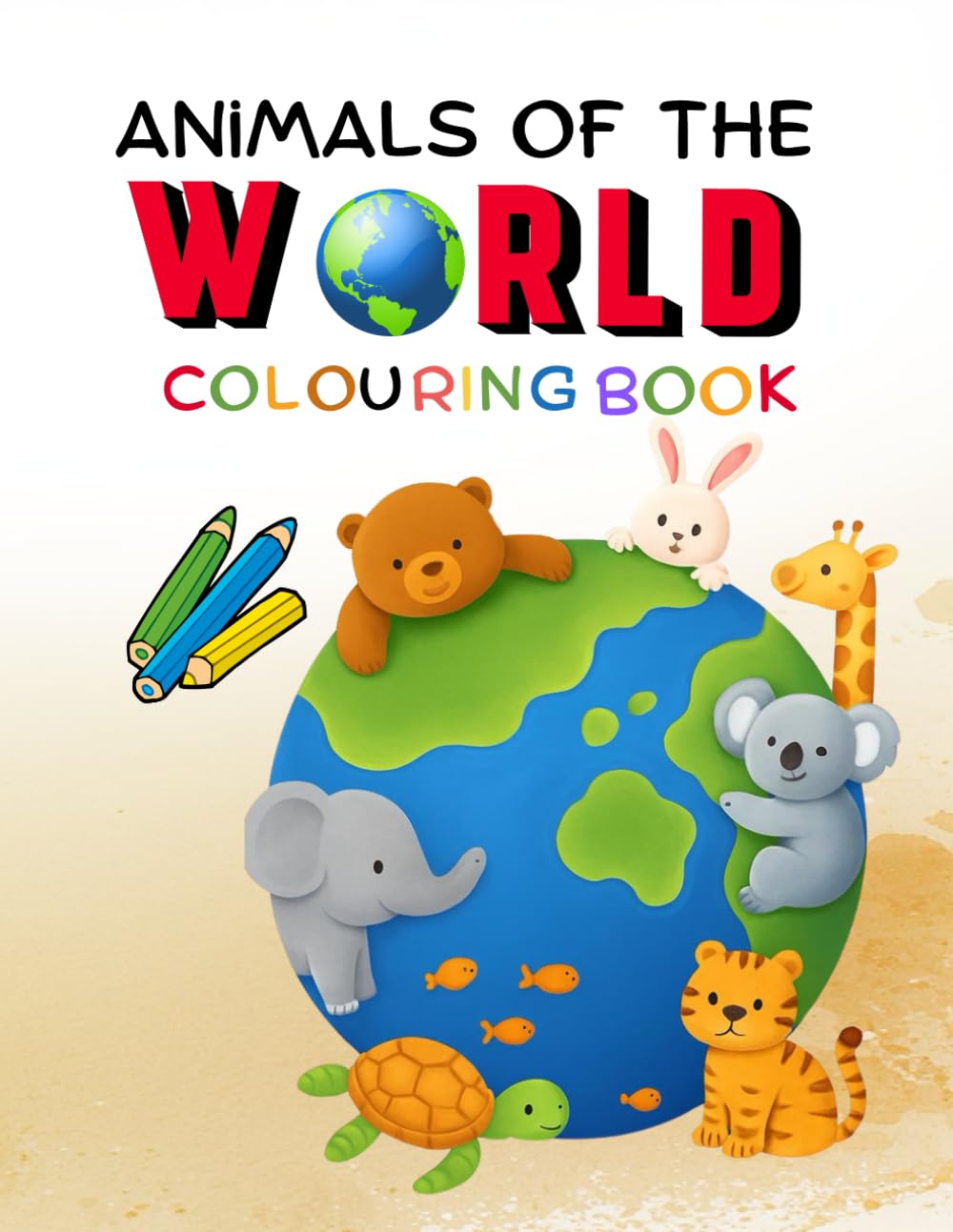 Animals of the world: Colouring book