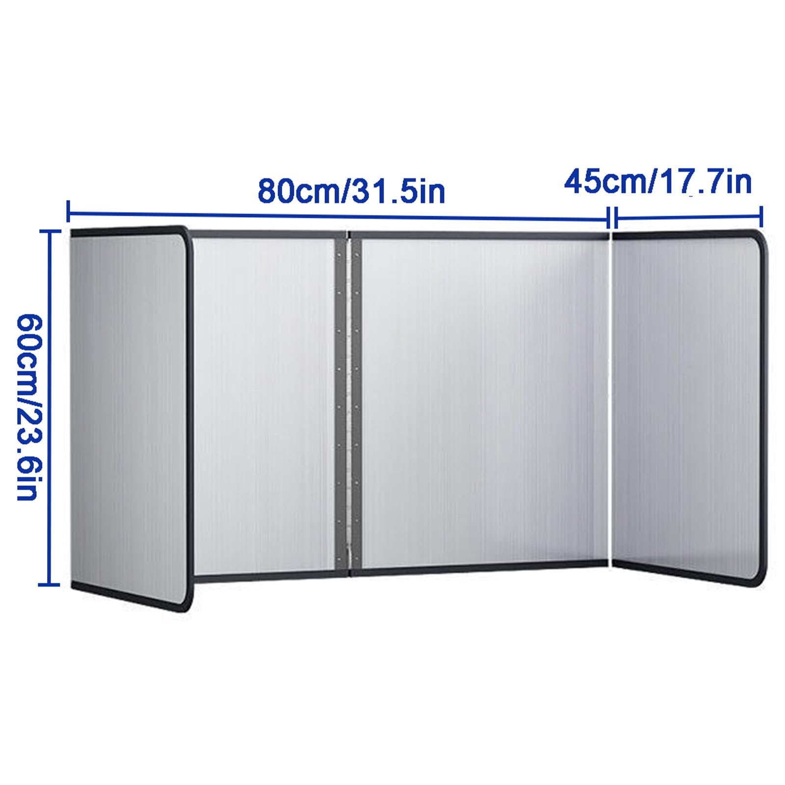 Protector de salpicaduras plegable de acero inoxidable para sartén y estufa, 60 x 80 x 45 cm, protección contra la grasa de la cocina