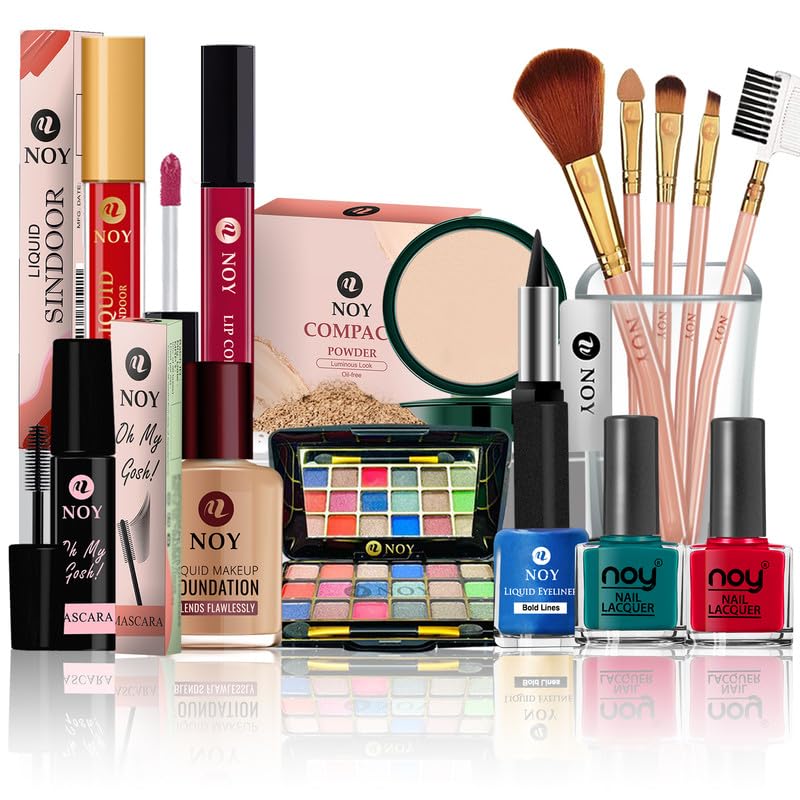 Image of NOY Makeup Set For Women Fearless Expression 100% Toxic Free Ingredients & Lightweight NO#732 (All In One Makeup Kit 15 Pcs)