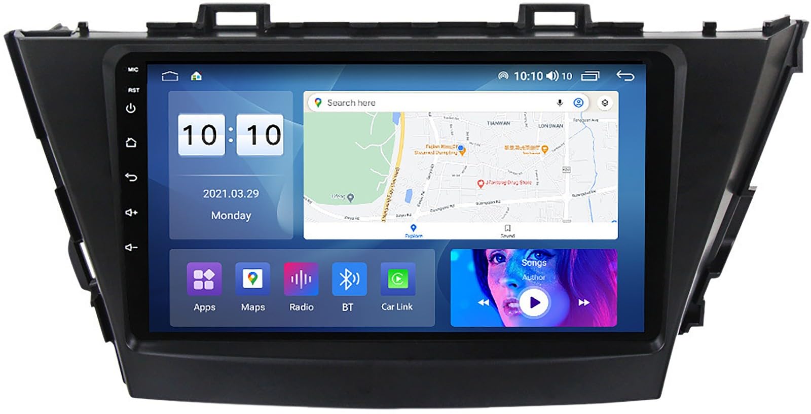 Radio Android 12 con CarPlay y GPS para tu Toyota Prius Plus 2012 a 2017