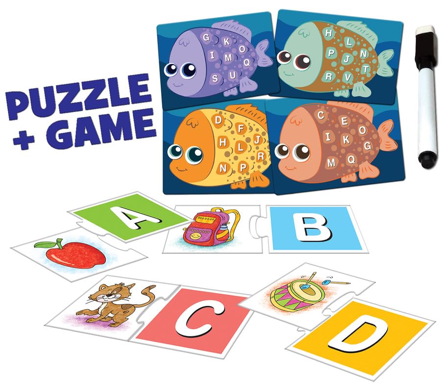 Image of Frank Alphabet Puzzle & Game | Fun & Interactive Capital Letter Self-Correcting Puzzle for Kids 3+ Years | Educational Toy for Early Learning, Letter Recognition & Focus | Away from Screen