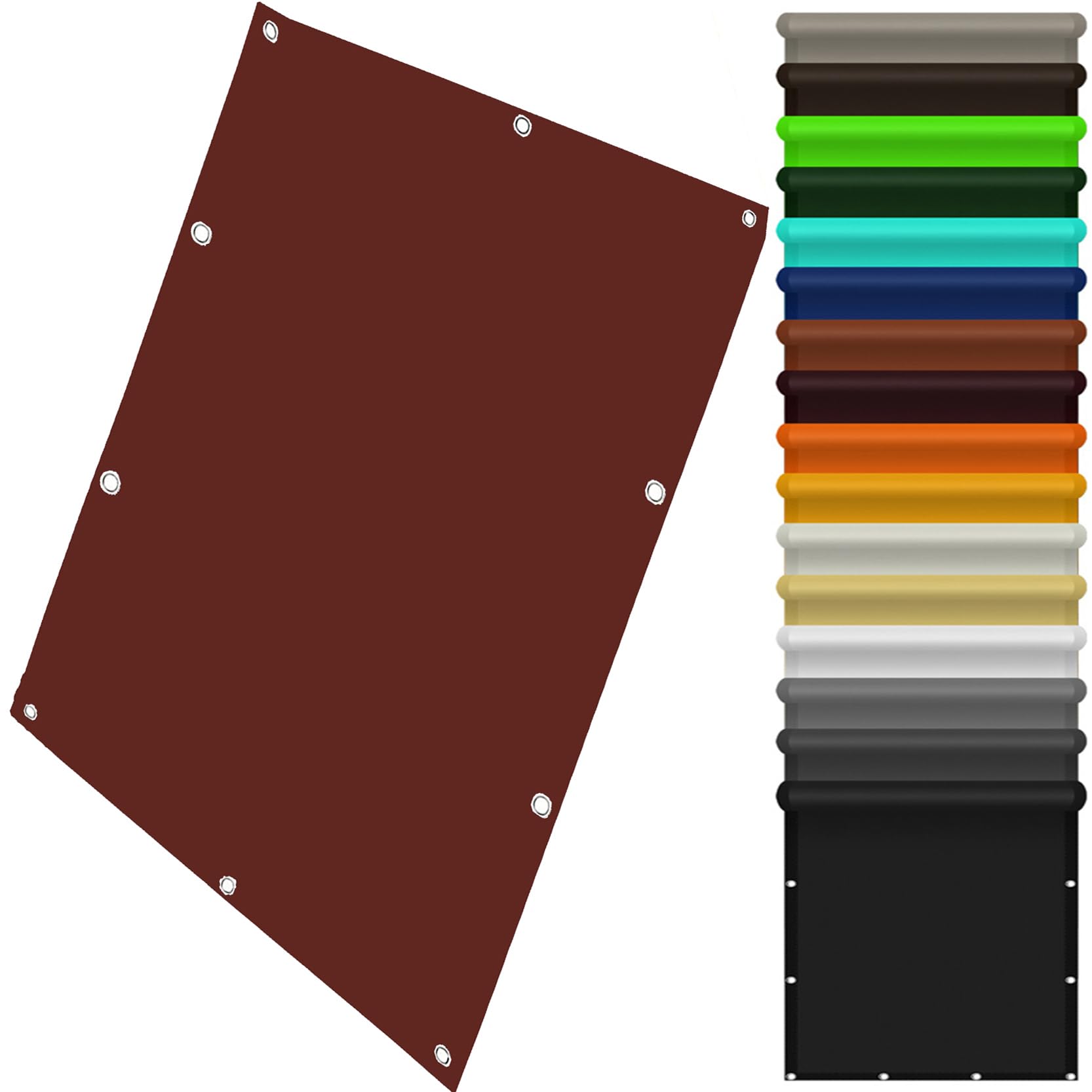 Malla sombreo toldo exterior 160x260 resistente al viento con ojales color rojo