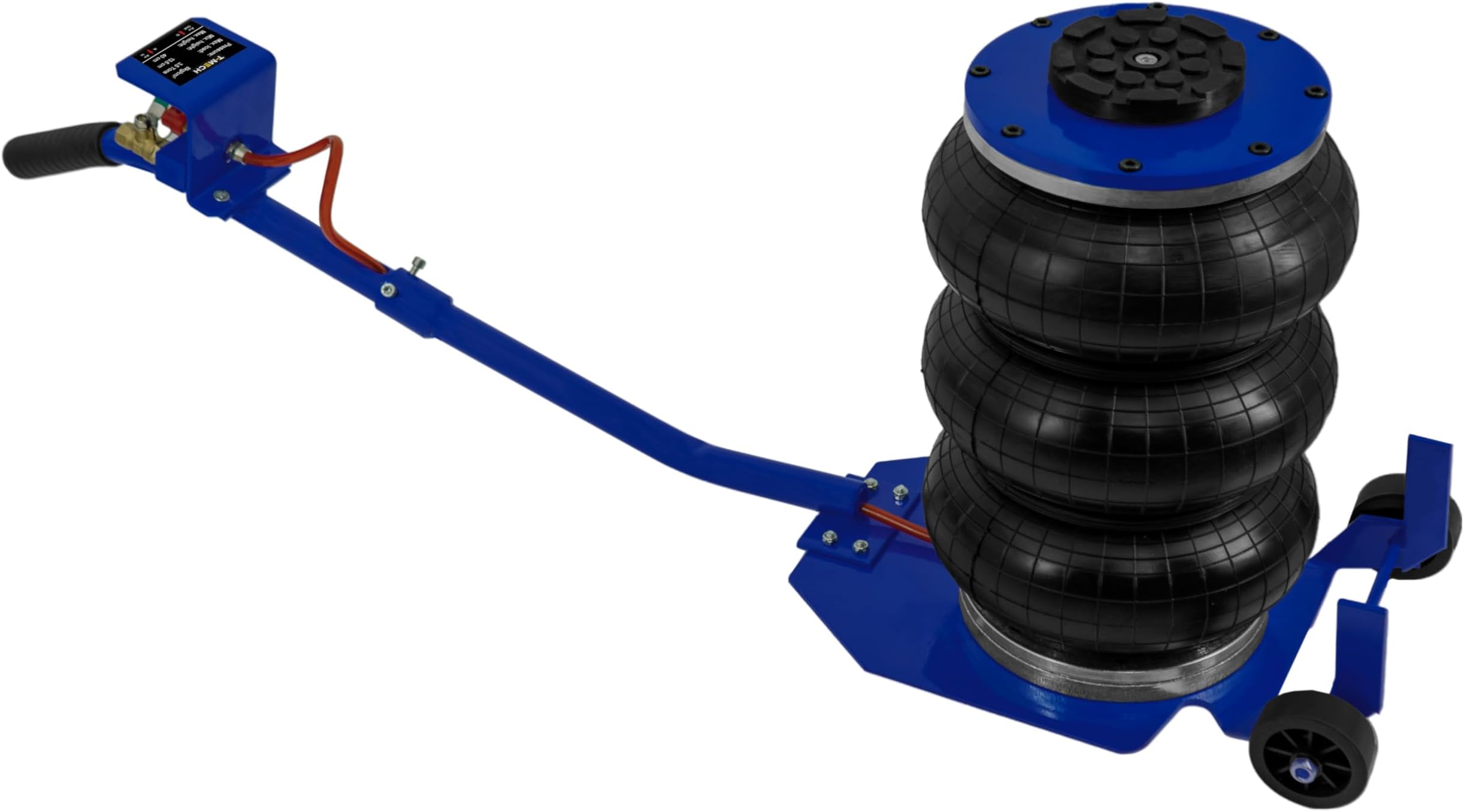 – Air Bag Jack 3.5 Ton 7700 LBS Capacity Long Lever Rubber Grip Handle Pneumatic Heavy Duty Quick 3-5 Second Car Lifting Jack Triple Bag Auto Repairing Tyres Changing 16.5-40cm / 16 Inch Lifting Range