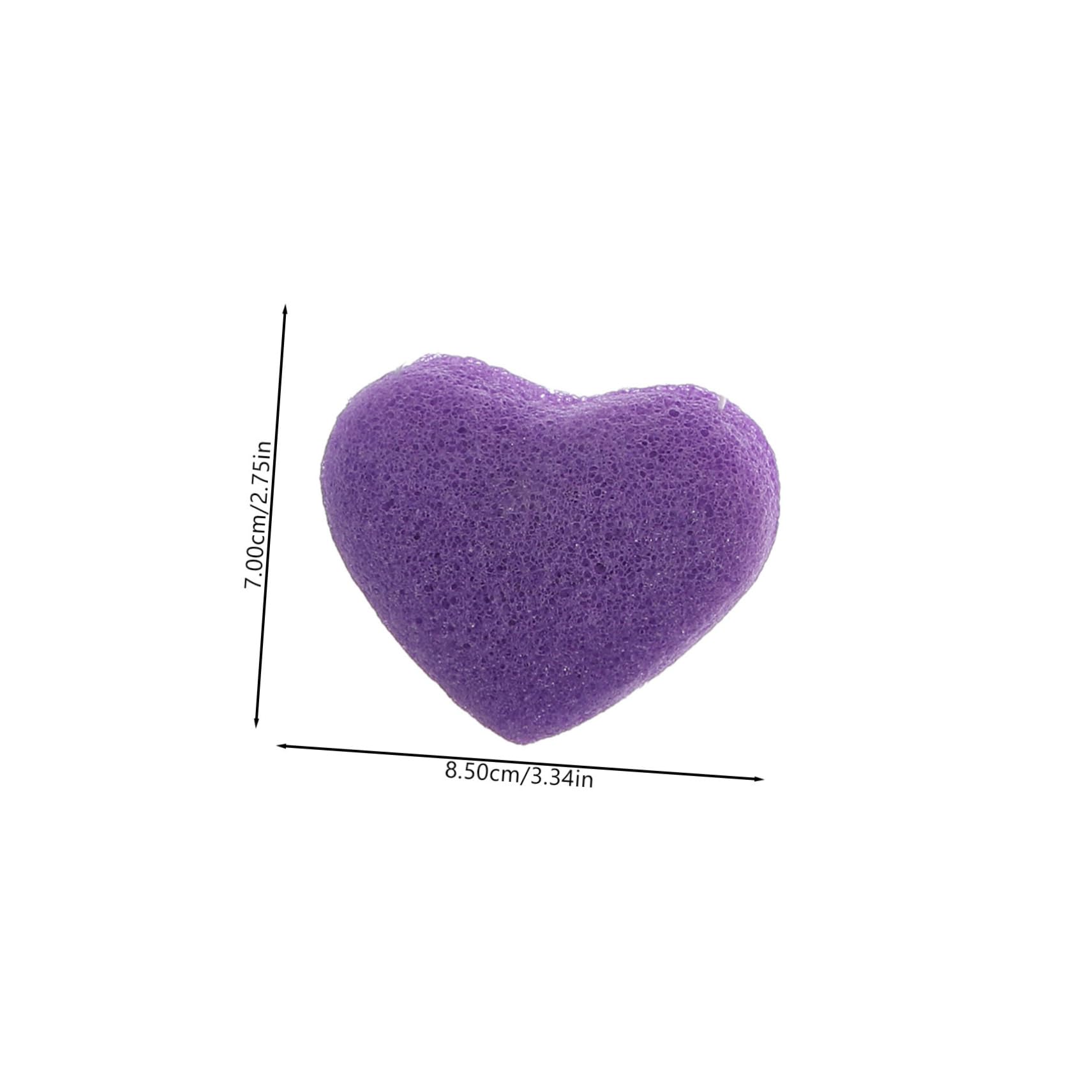 NIYANGLE 6pcs Heart Shaped Face Washing Sponges for Cleansing and Exfoliating Durable Multi Color Facial Cleaning Sponges for Gentle Skin Care Routine