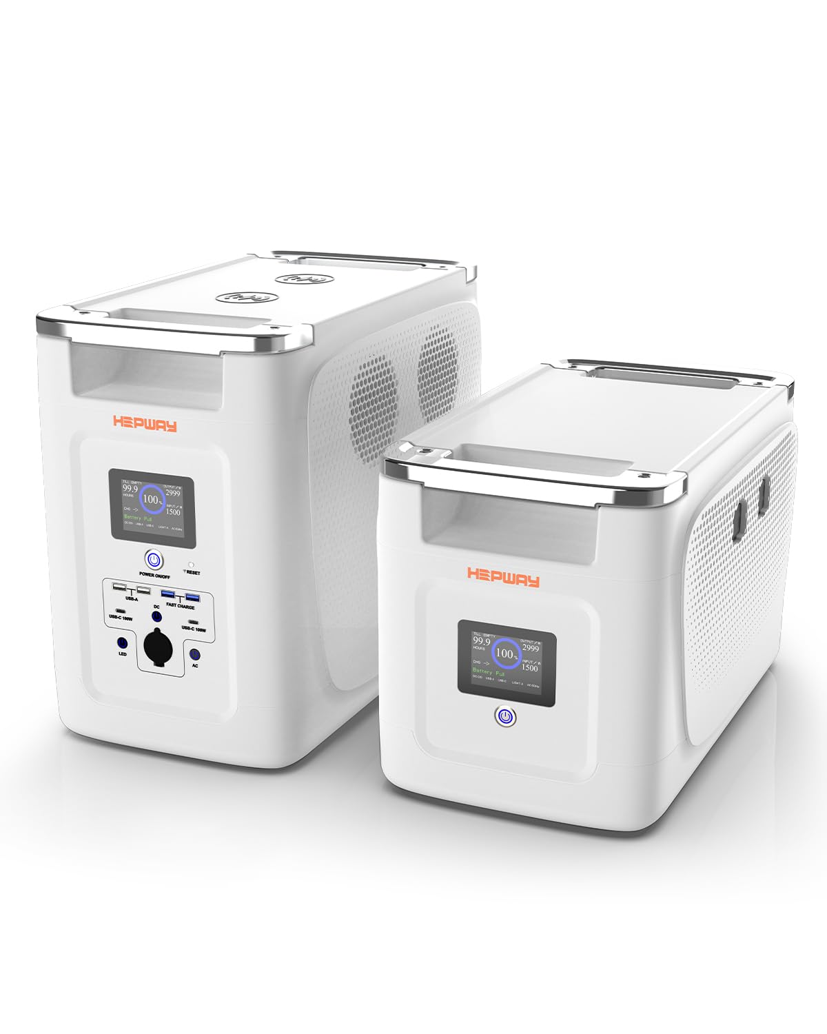 HEPWAY Alpha 2000 Power Station with Smart Extra Battery Expand Capacity from 2048Wh to 32 768Wh Solar Generator