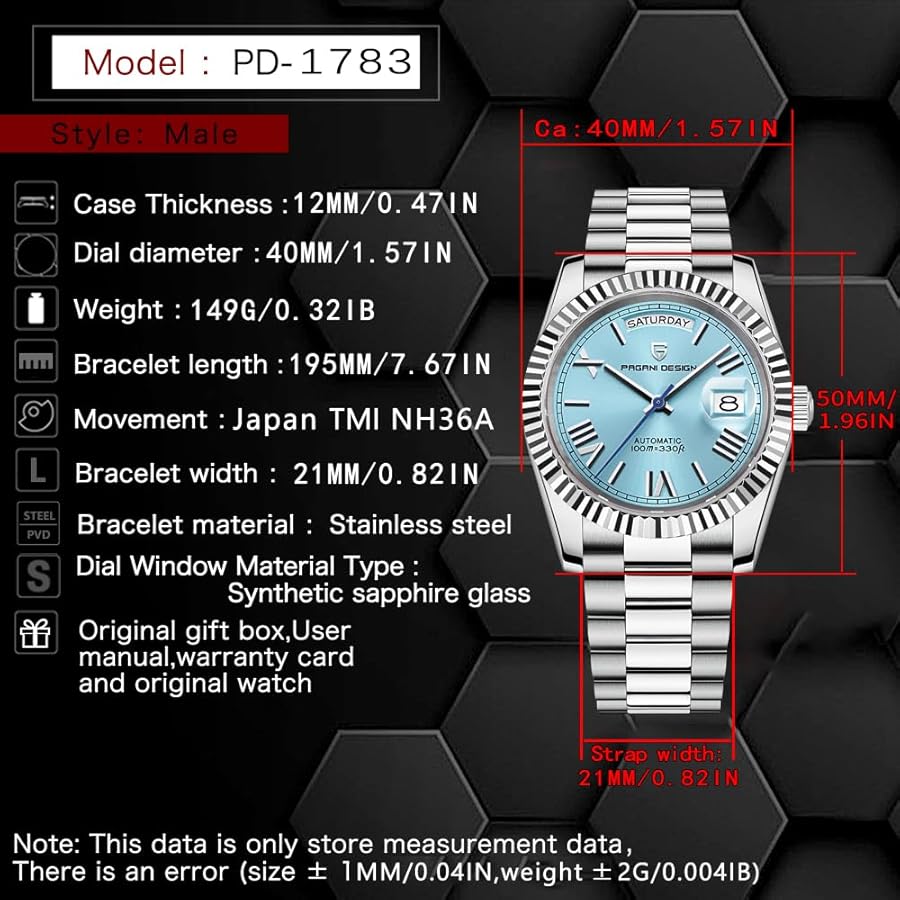 Amazon.co.jp: LACZ DENTON パガーニデザイン DD40 PD1783