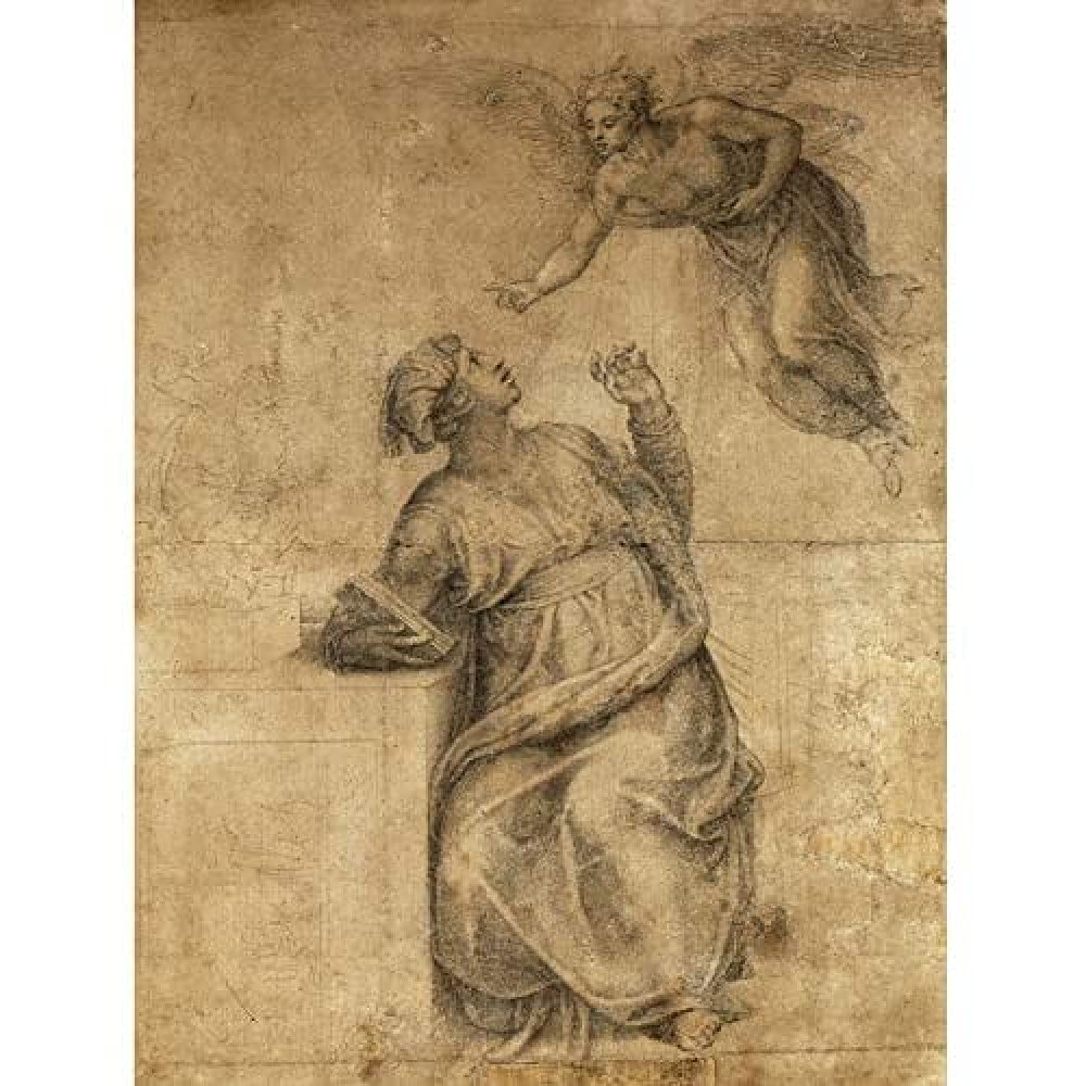 Michelangelo Buonarroti Annunciation To The Virgin Unframed Wall Art Print Poster Home Decor Premium