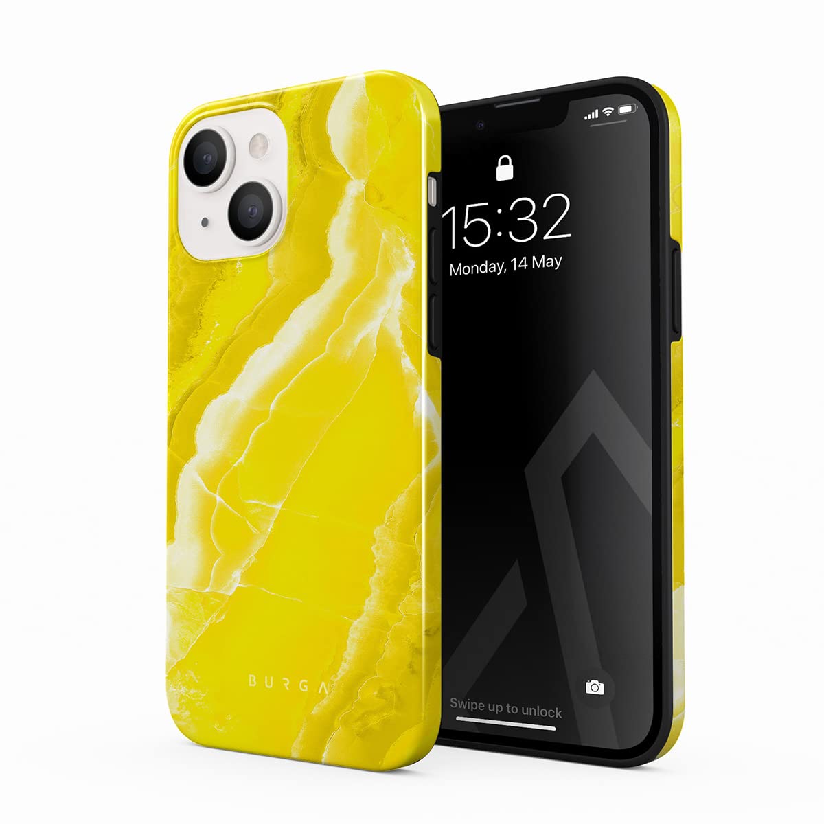 iPhone14（ハイブリッドケース/イエロー）