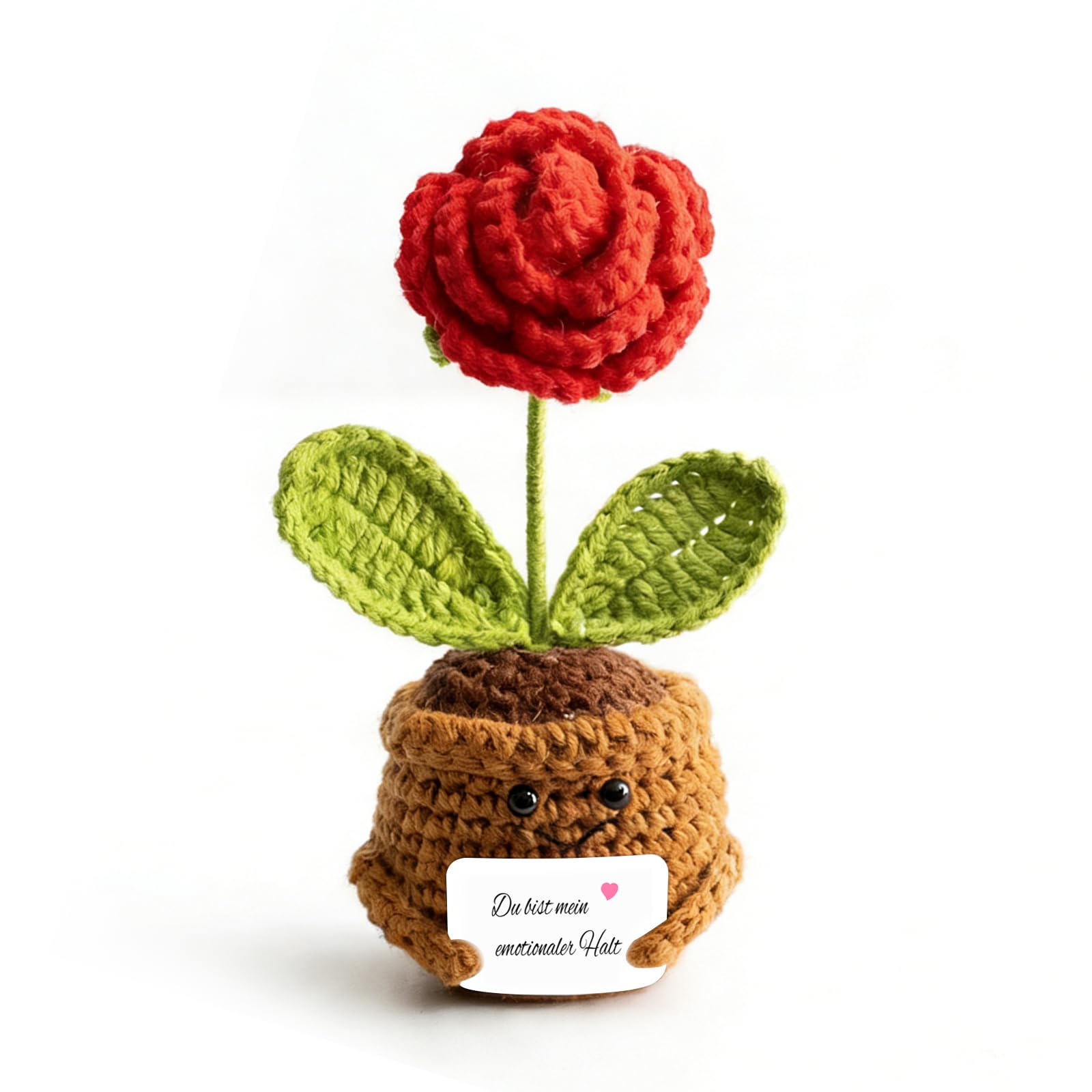 Mizijia Geschenke für Mama – Handgefertigtes Immerblühendes Häkelblumen-Set mit Karte, Kuscheliges Topfblumen-Geburtstag, Personalisierte Liebesgeschenke für Frauen