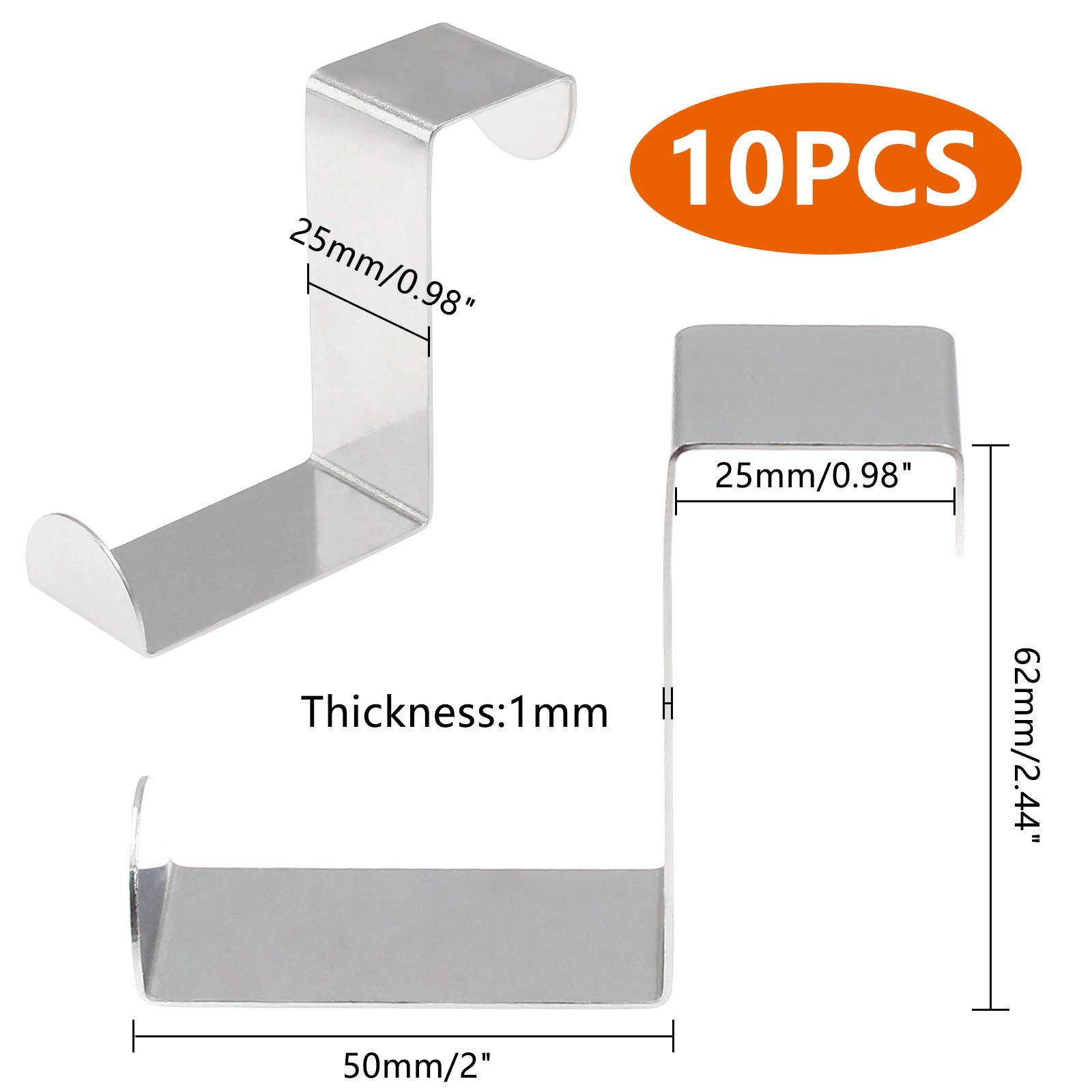 Amazon | Kyuionty ドア掛けフック Z型吊り下げフック デュアル