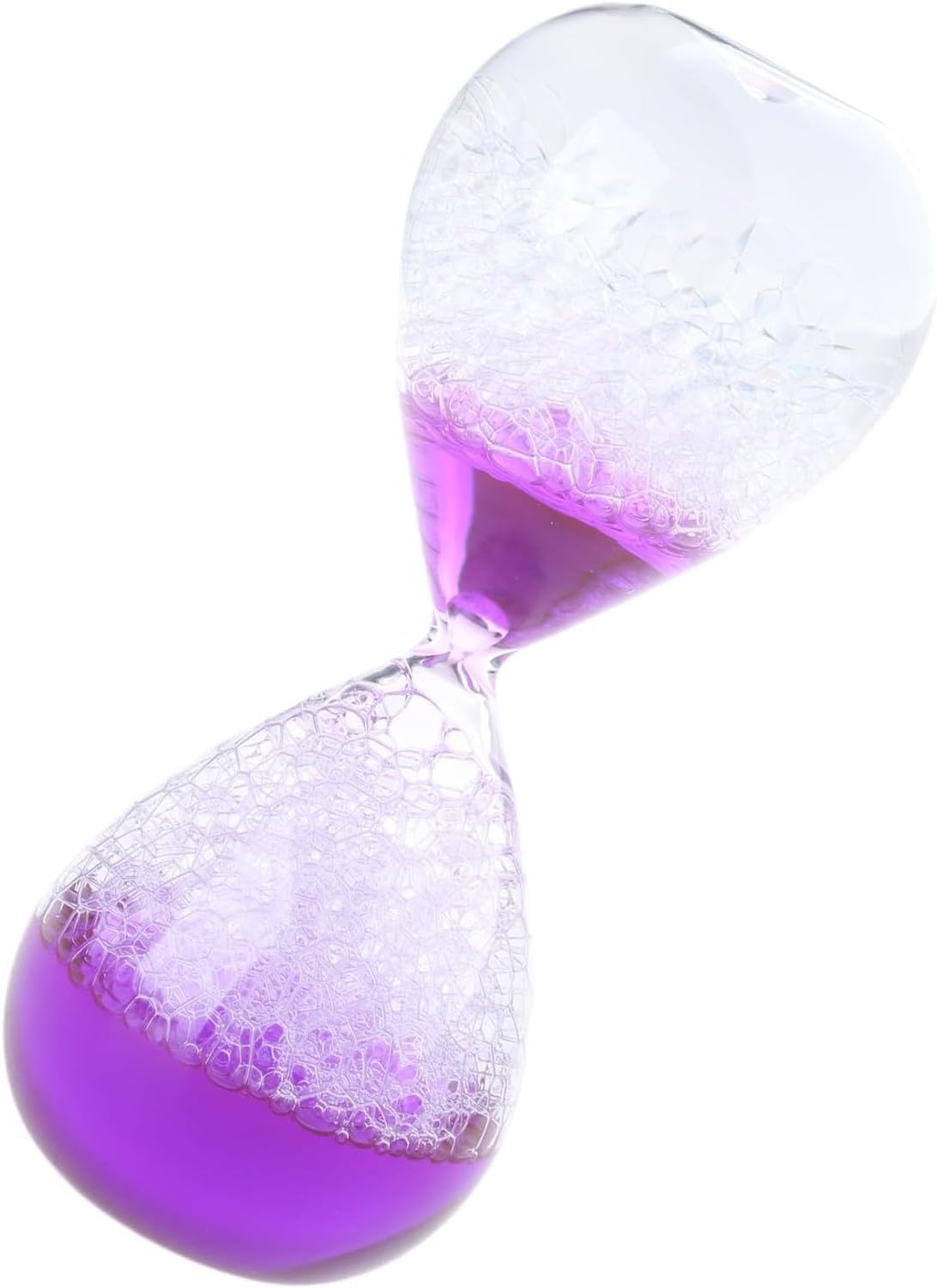 KGAIXN Bubble Sand Hourglass Timer Nightlight for Bedroom Decor Liquid Motion Desk Clock with Glowing LED Base Relaxing Home Decoration Gift Bubble Timer, D