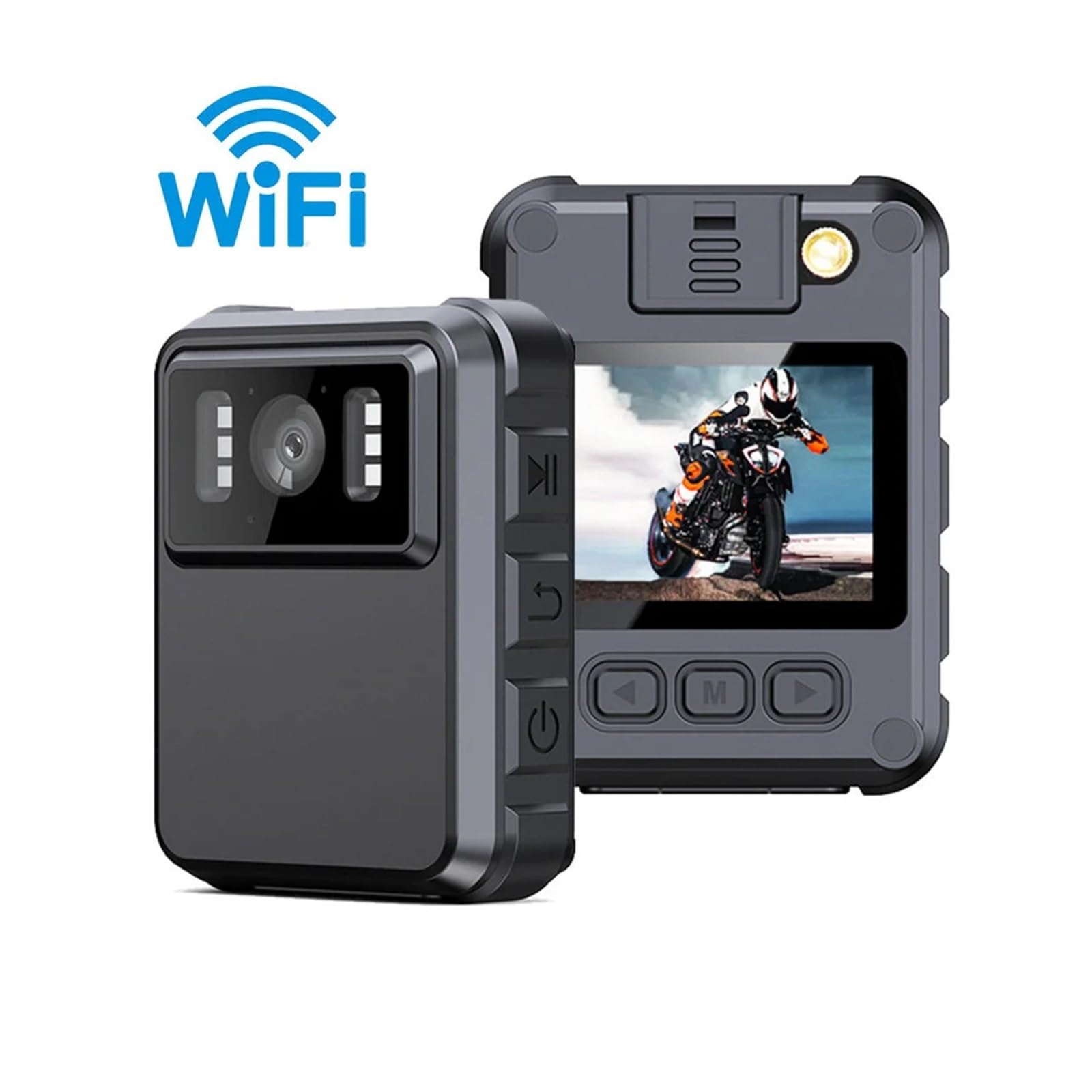 Camara Corporal, Mini cámara Impermeable HD de 1080P, visión Nocturna infrarroja, microcámara de policía, cámara Corporal de Seguridad Digital DVR portátil(32G Card,Without WiFi)