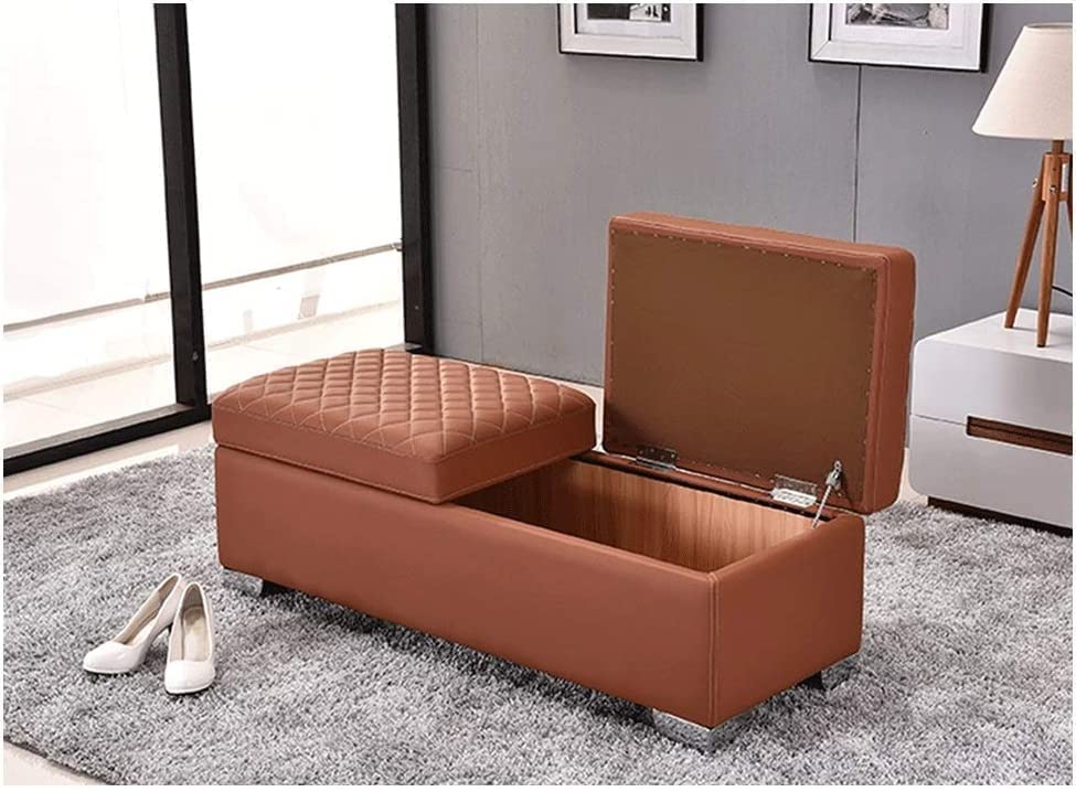 Tabouret à chaussures double ouverture et coffre de rangement