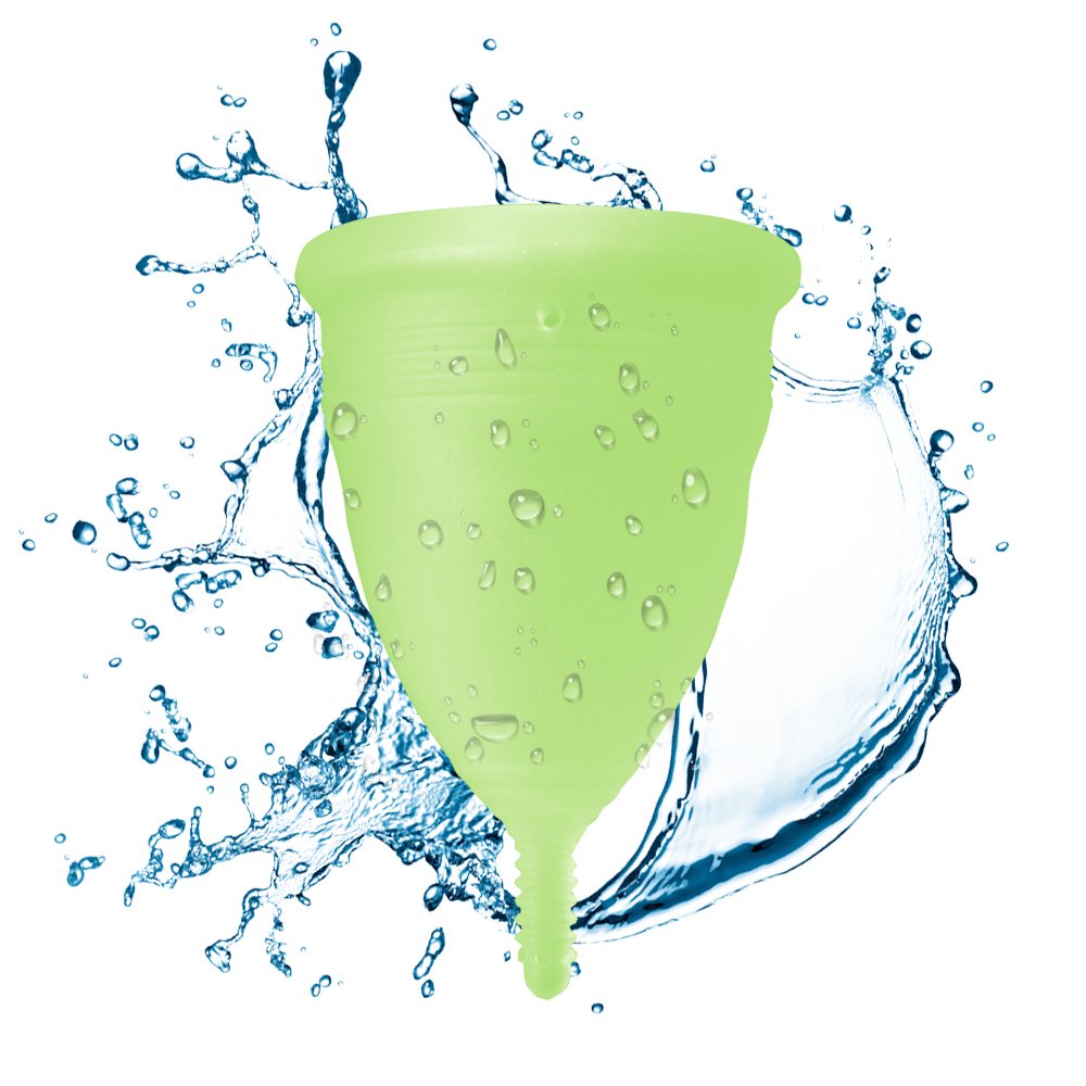 Blossom Menstrual Cup, Say No to Tampons | Get Blossom Cups for Menstrual Days| Period Cup, Reusable Menstrual Cup, Silicone Cup (Large Menstrual Cup, Green)