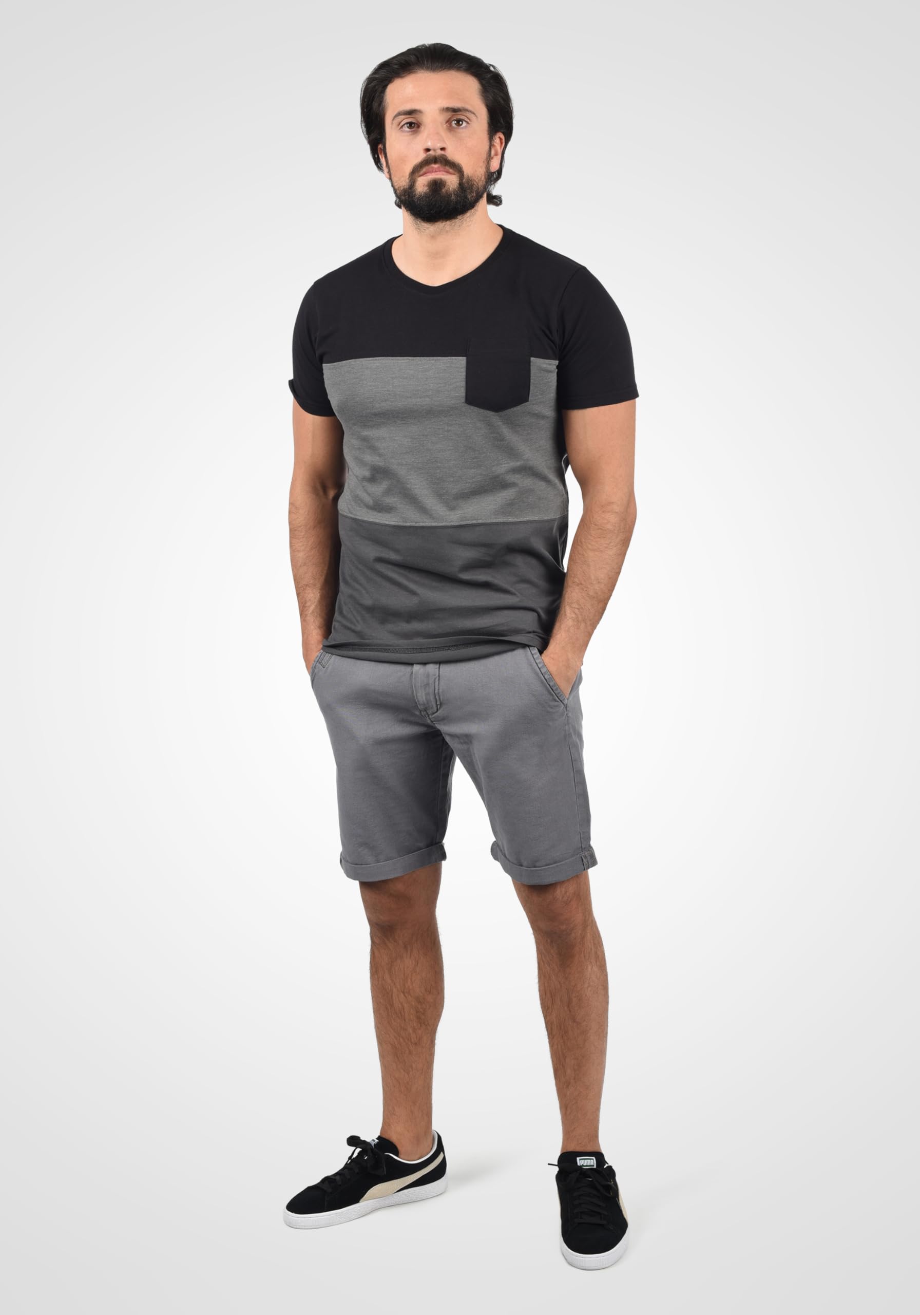 Indicode Mews Pantaloncini Chino Shorts Panno Corti da Uomo con Cintura in Cotone 100% Regular- Fit