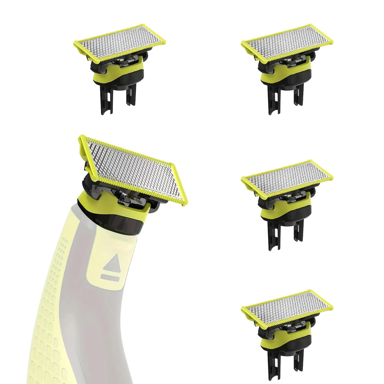 Lot de 4 lames de rasoir One Blade pour OBlade QP220 QP2824 QP2724 QP2520 QP2630 QP65XX compatibles avec Philips OneBlade Pro Lames de rechange pour homme