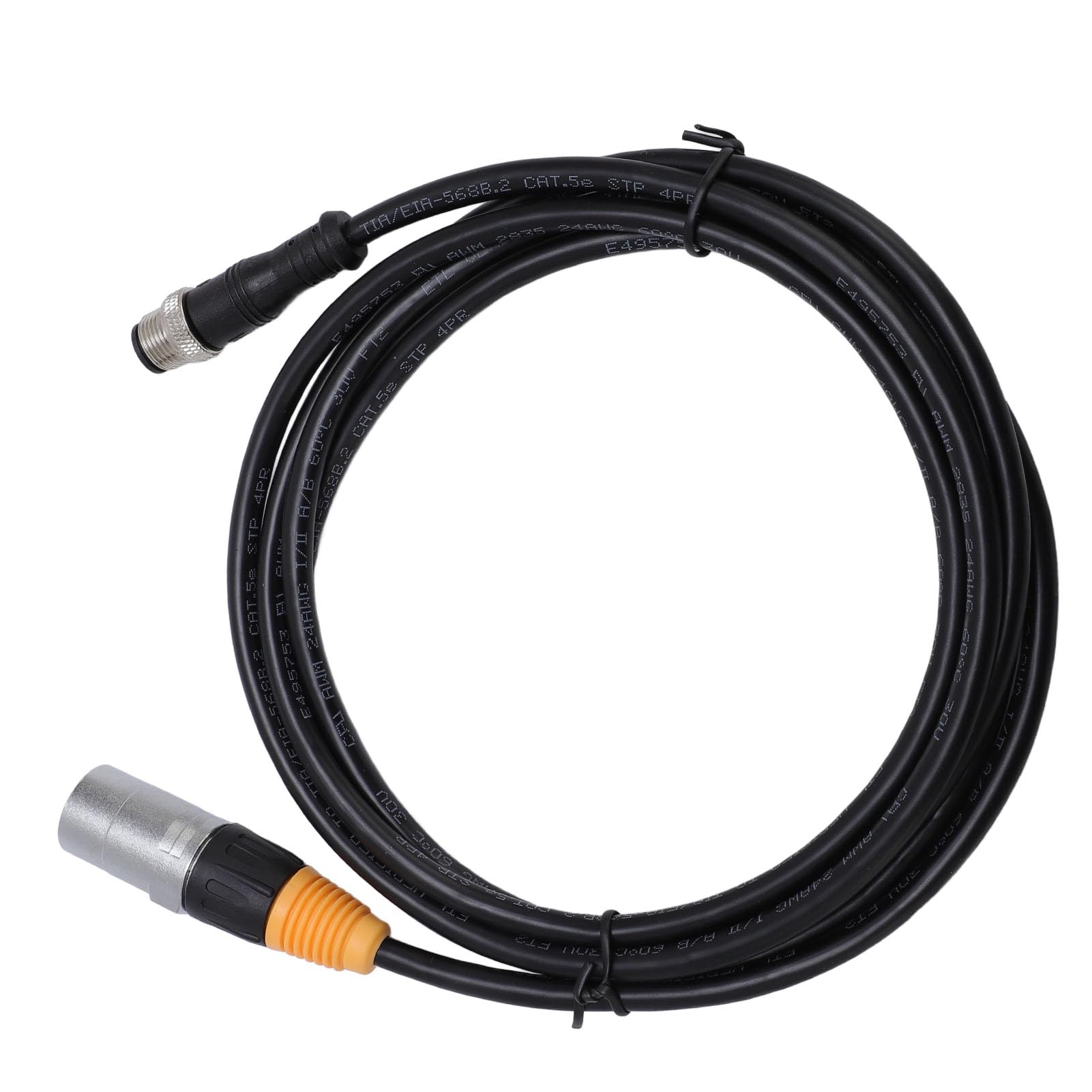Câble Ethernet Industriel, pour M12 RJ45 étanche, connecteur mâle à 5 Broches blindé, pour l'automatisation Industrielle, Transmission de données à Haute Vitesse, (5 m / 16,4 Pieds)