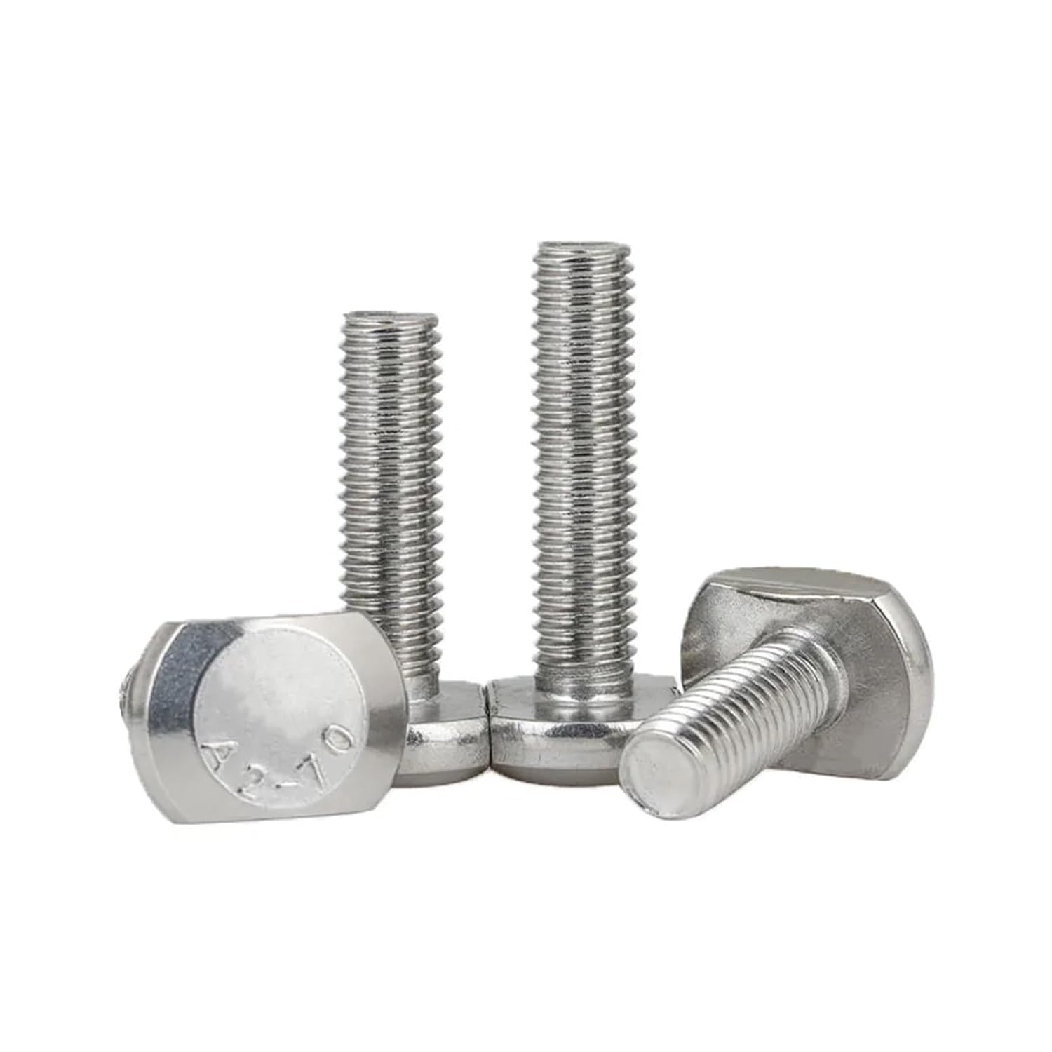 1PCS Stainless Steel 304 T Type Screws T-Slot Bolts T-Shaped Pressure Plate Screws GB37 M5 M6 M8 M10 M12 (Color : Silver, Size : M12x60mm)