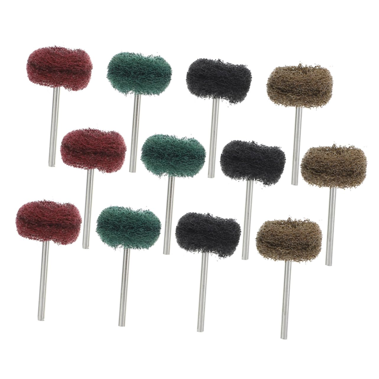 Gatuida Kit Di 4 Ruote Lucidanti Per Trapano Versatile Lucidatura Lucidatura Tampone Abrasivo Materiale in Acciaio Strumento Lucidatore Per Ruote in Metallo 20 Pezzi*4
