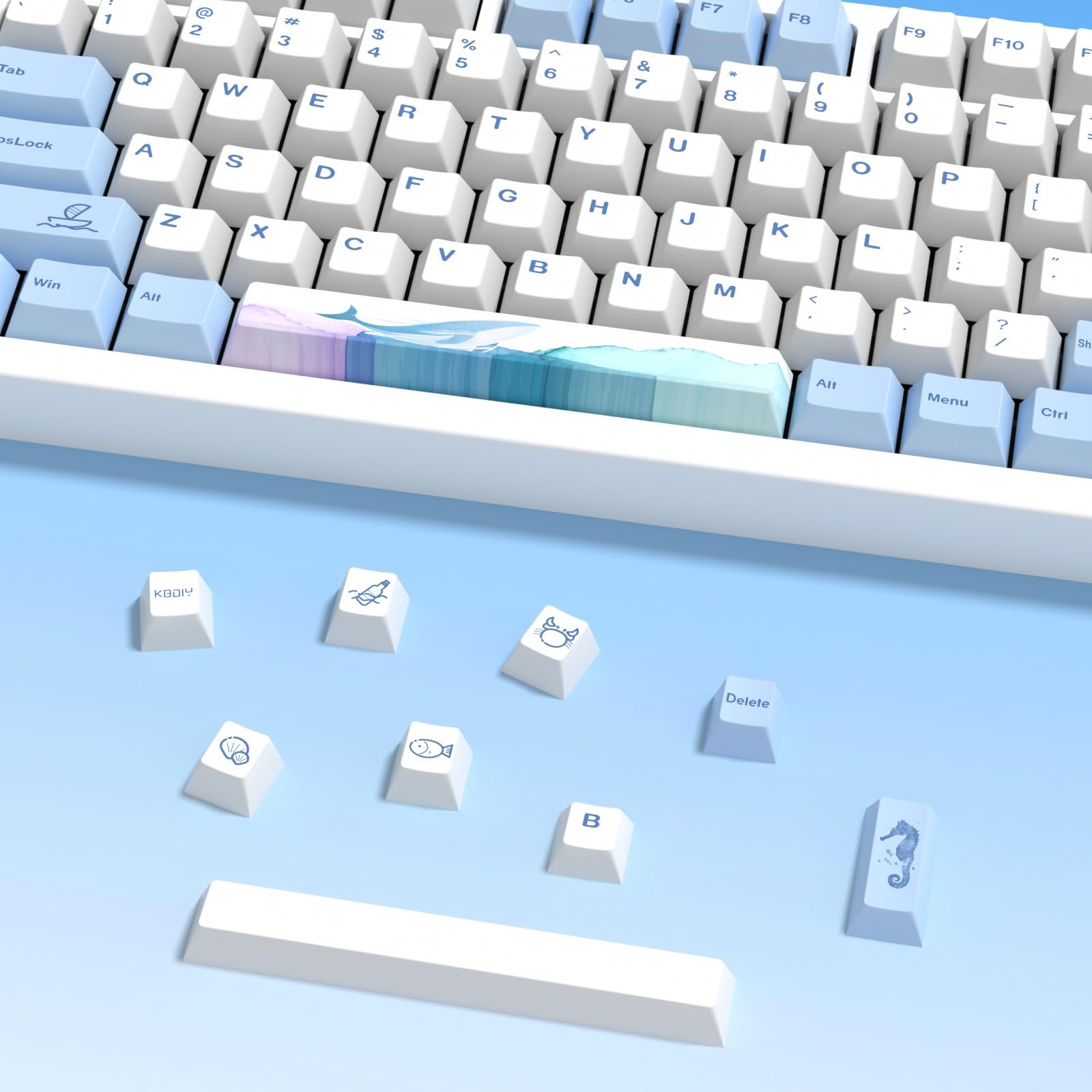 Amazon.com: YMKPVR Ocean Whale DYE-SUB Keycap 60 Percent, Cherry