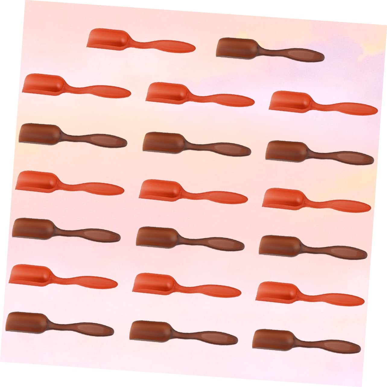 Cabilock 50pcs Plastic Tea Spoon Set Ergonomic Tea Shovel for Loose and Flour Lightweight Material Random Color for Home Office and Use