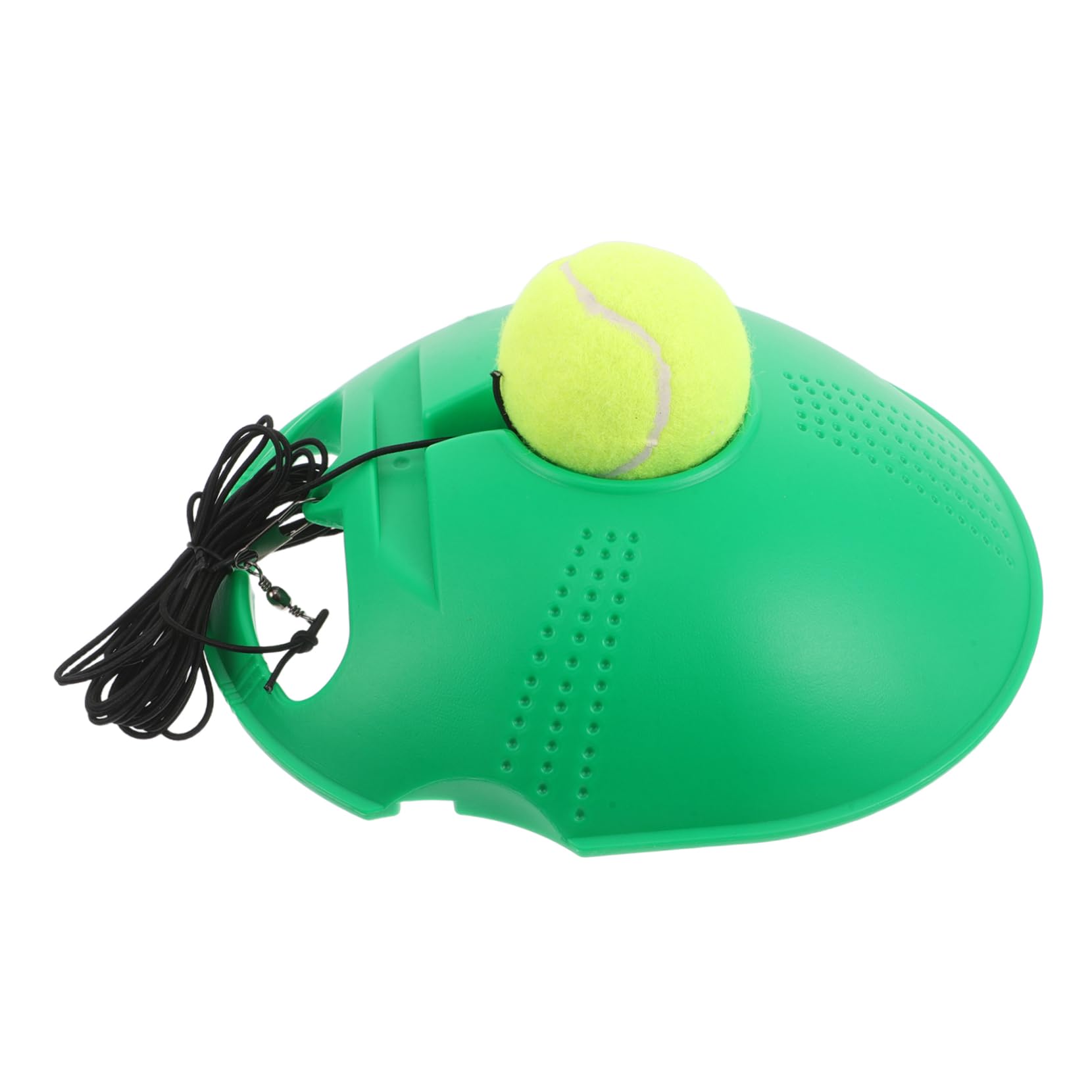 Happyyami 1Set Rebound Ball Practice Kit for Tennis Training Elastic String Durable Construction Stable Base Portable Practice Equipment for Adults