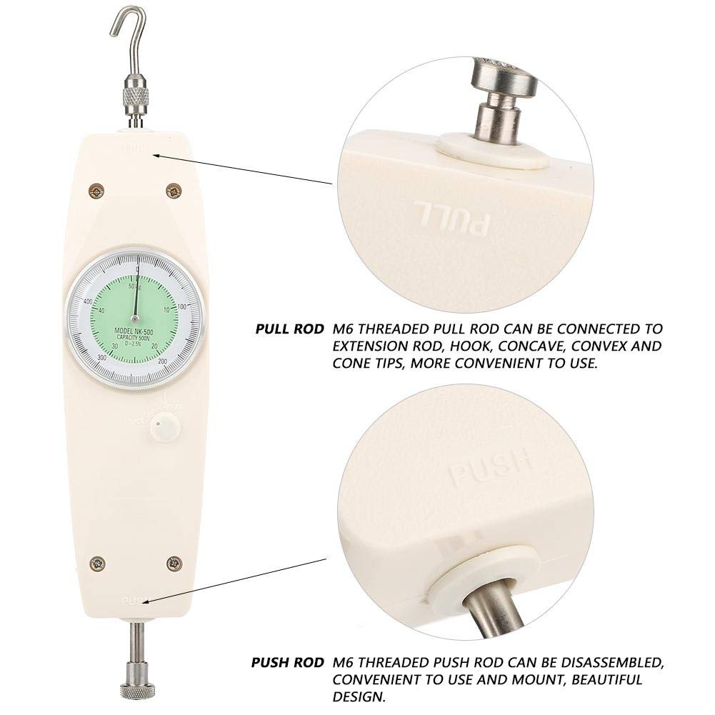 500N Dinamometro Push Pull Analogico Strumento di Misura della Tester Push Pull Metro Misuratore di per la Misurazione della in Elettronica, Apparecchi Elettrici