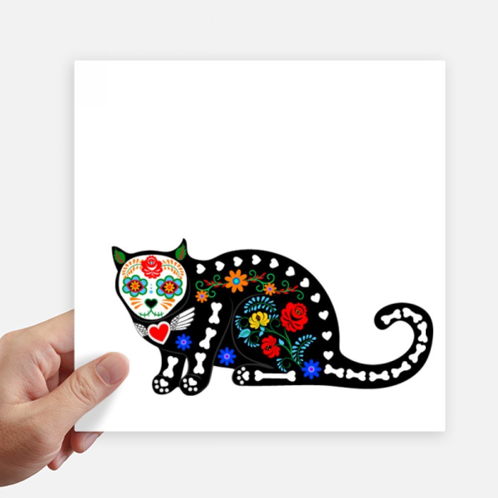 Autocollant Chat Noir Halloween DIYthinker 20cm déco mur et valise 4pcs