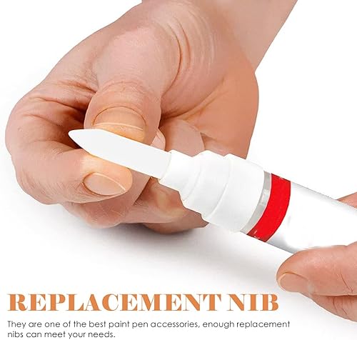 Miniatura 5 de EXCEART Puntas de repuesto para marcadores de pintura acrílica, 20 puntas de 0.028 in para marcadores permanentes, bolígrafos de pintura recargables