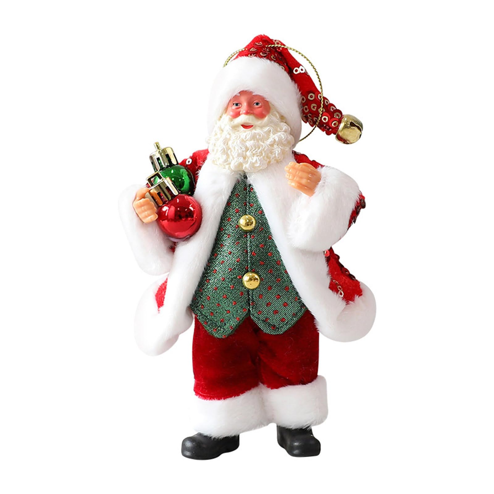 KAQNTUD Christmas Table Decoration Resin Figure Santa Sculpture With Detailed Carvings Table Decoration Holiday Decoration Santa Snowman Made of Resin
