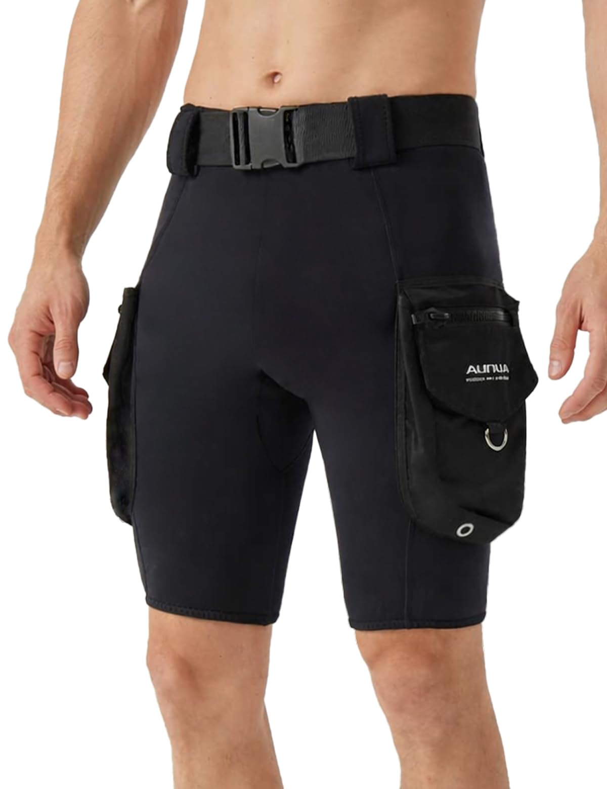 2mm Herren Neopren Tauchshorts mit Cargotaschen für Tauchen, Schnorcheln, Surfen und Schwimmen