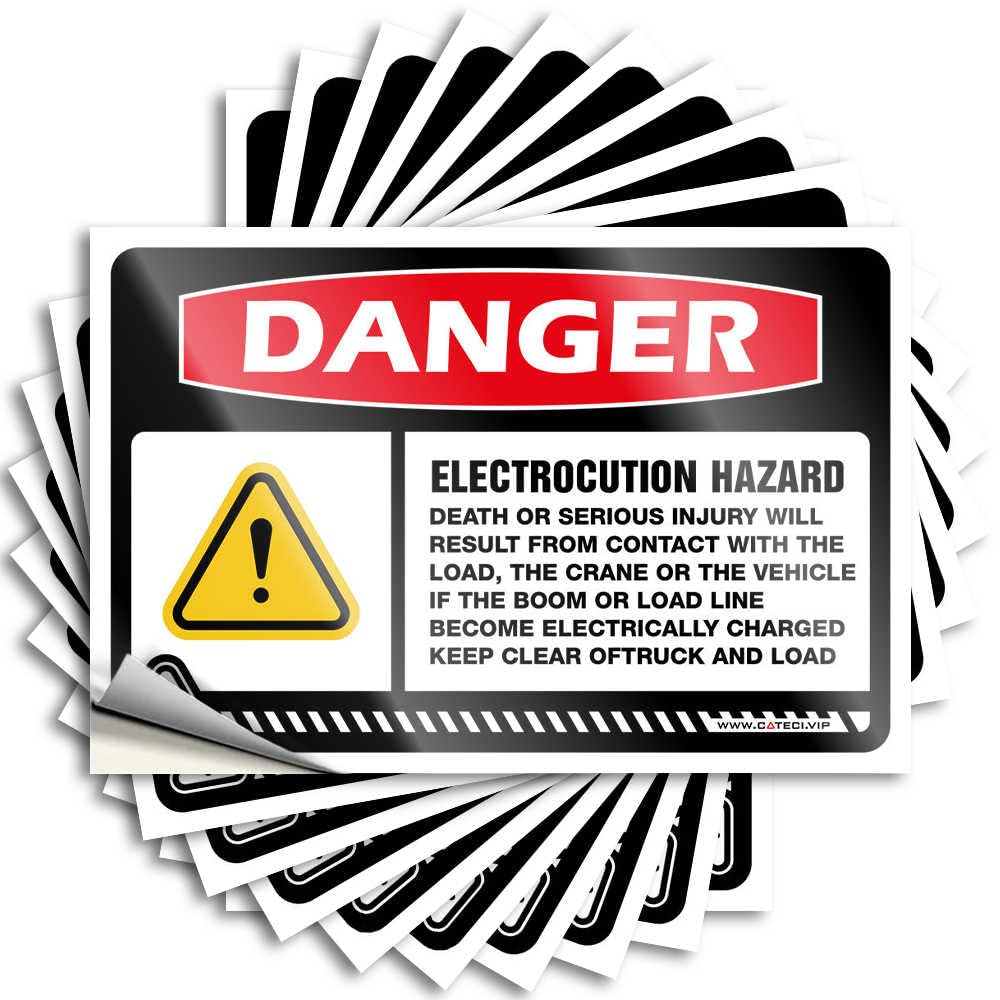 Danger Electrocution Hazard Crane Girly Boys - Saying Laptop Removable Vinyl Decal(12X18CM)