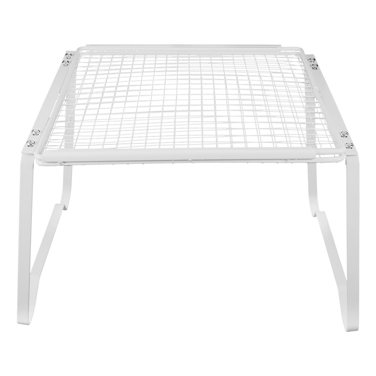Ahorra espacio en armario con estante ajustable de metal blanco extensible